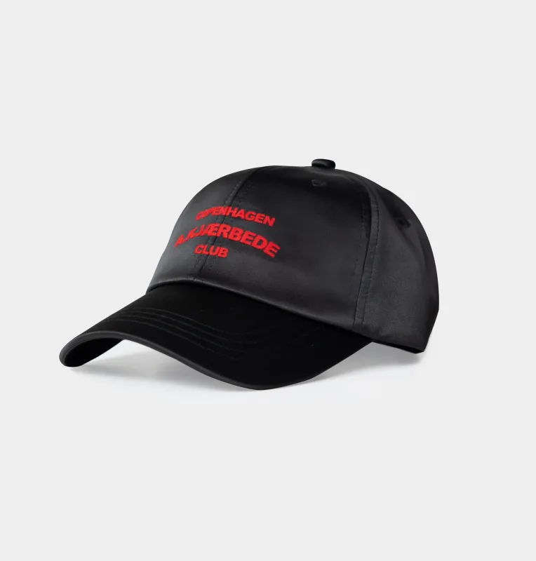 Club Cap - Black Satin made by A.kjaerbede
