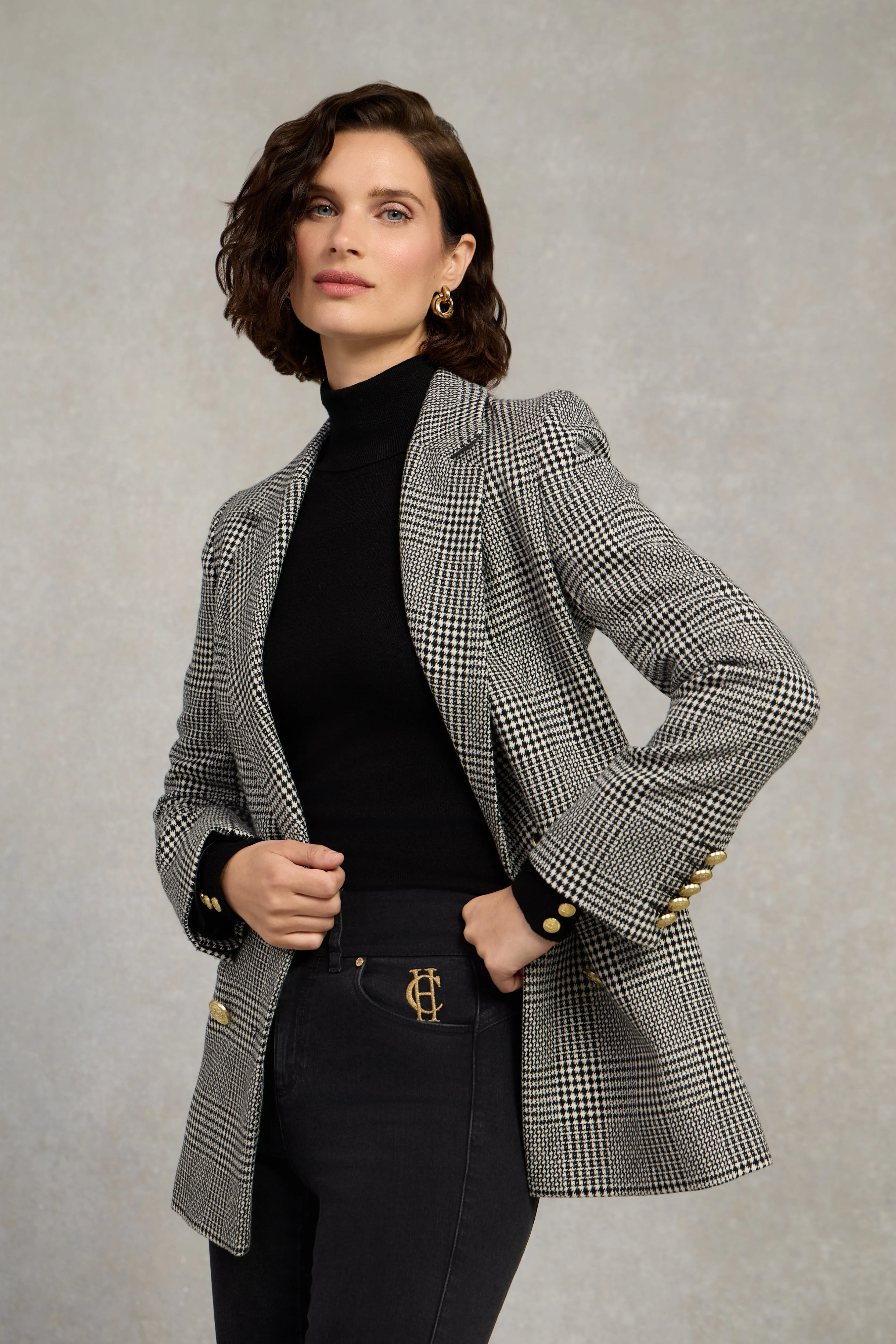 Double Breasted Blazer (Prince of Wales Mono) sold by Holland Cooper product image thumbnail 3