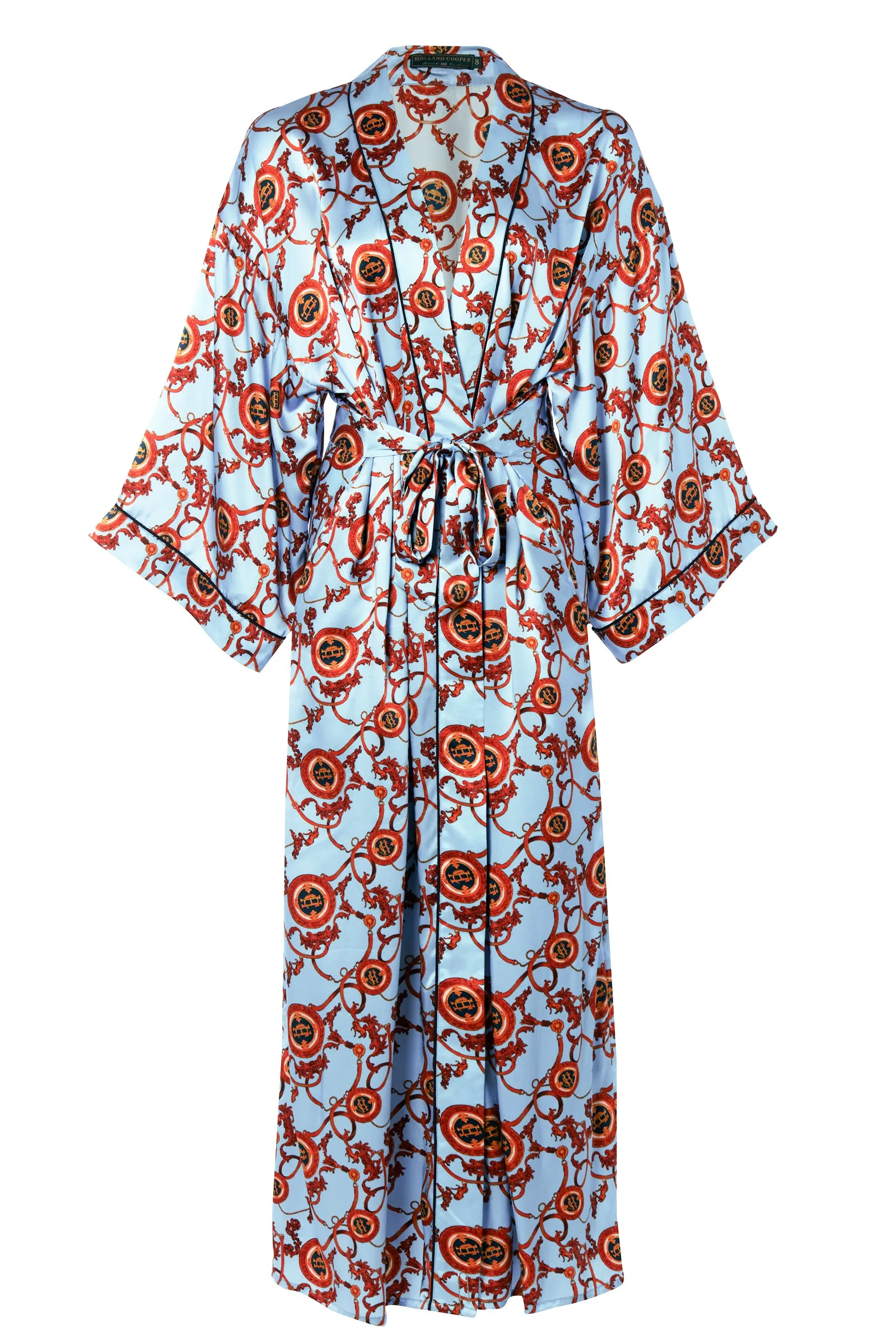 Silk Full Length Dressing Gown (Sky Blue) sold by Holland Cooper product image thumbnail 5