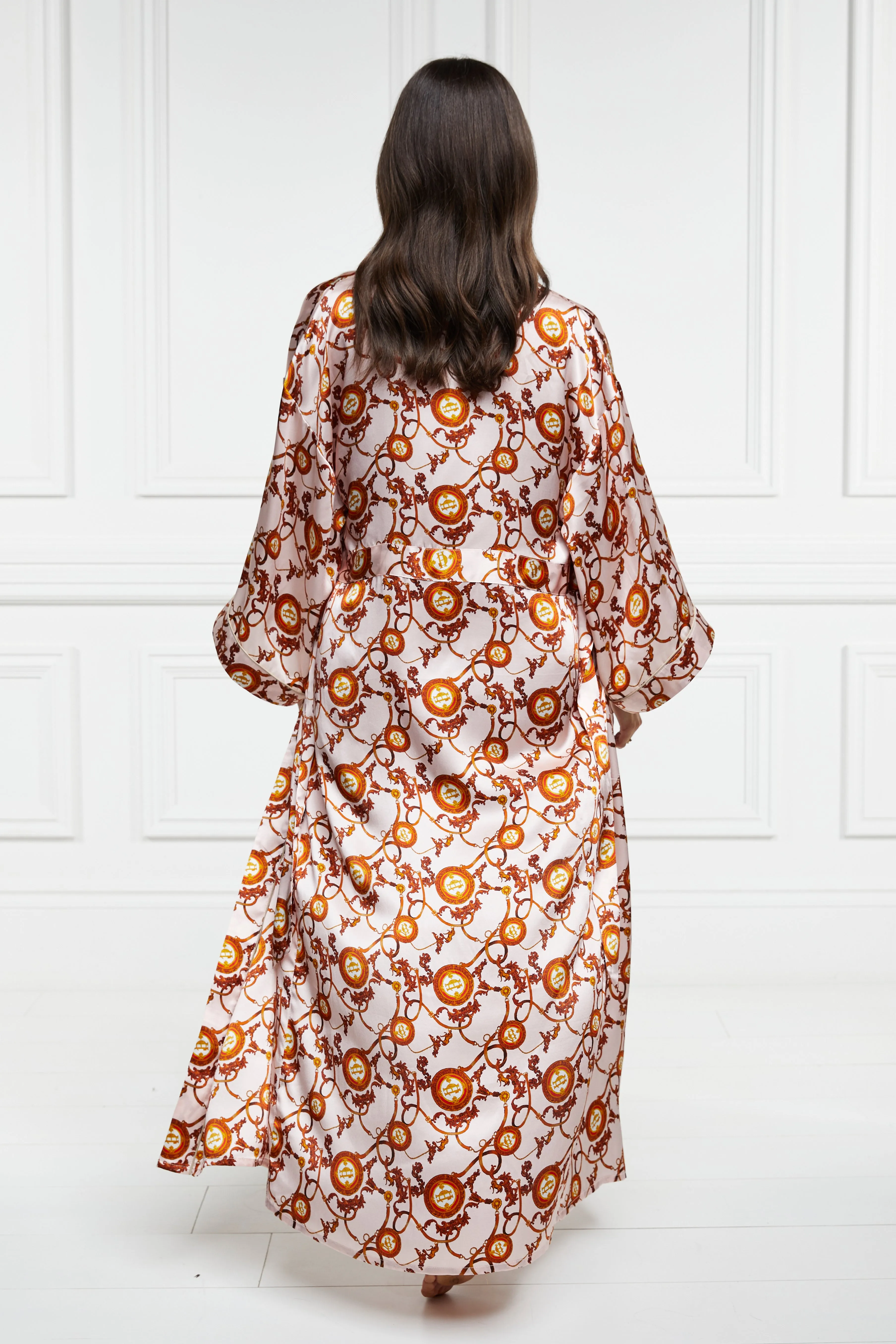 Silk Full Length Dressing Gown (Blush) sold by Holland Cooper product image thumbnail 2
