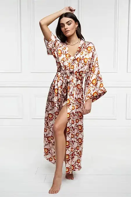 Silk Full Length Dressing Gown (Blush) sold by Holland Cooper product image thumbnail 5