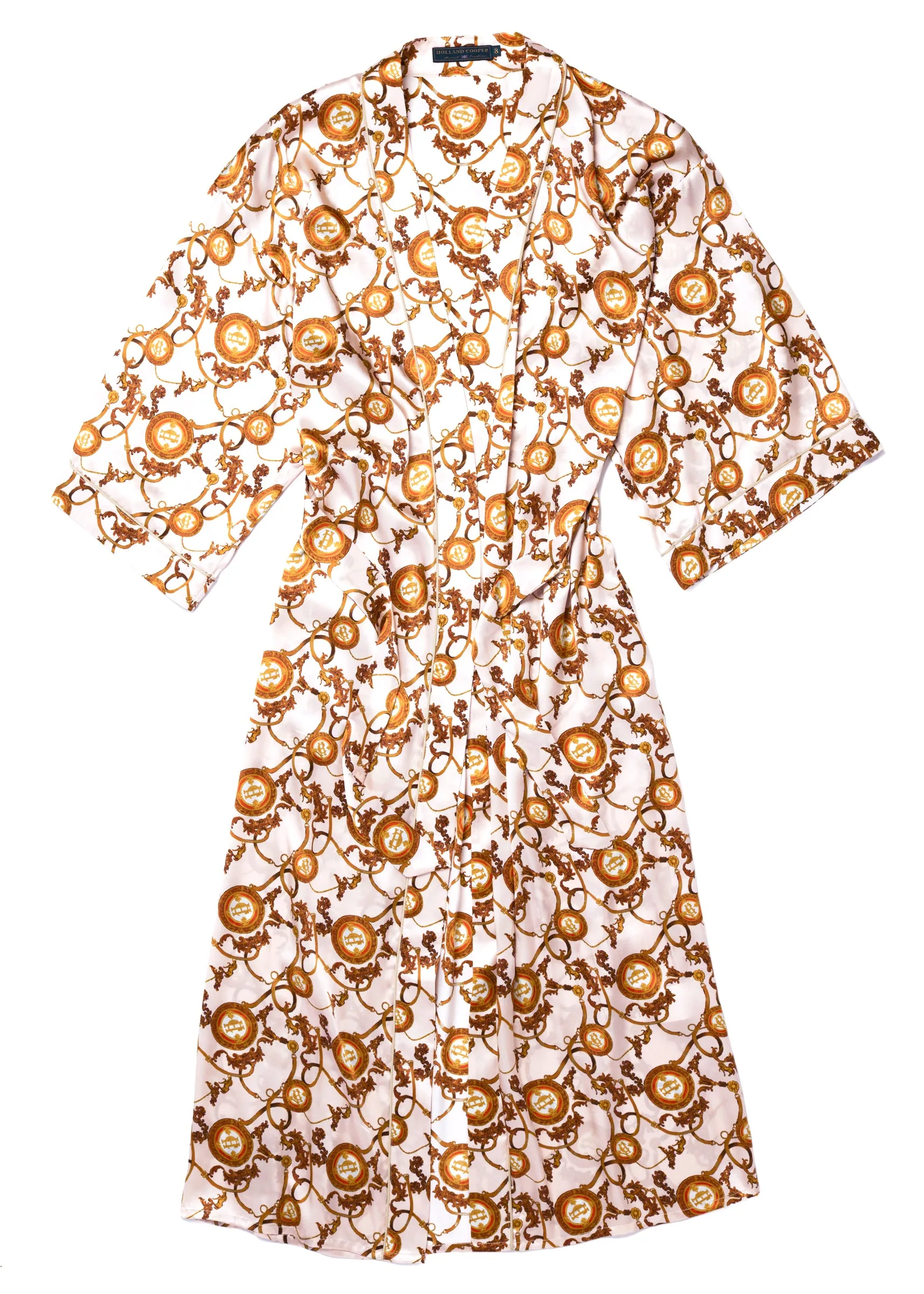 Silk Full Length Dressing Gown (Blush) sold by Holland Cooper product image thumbnail 4