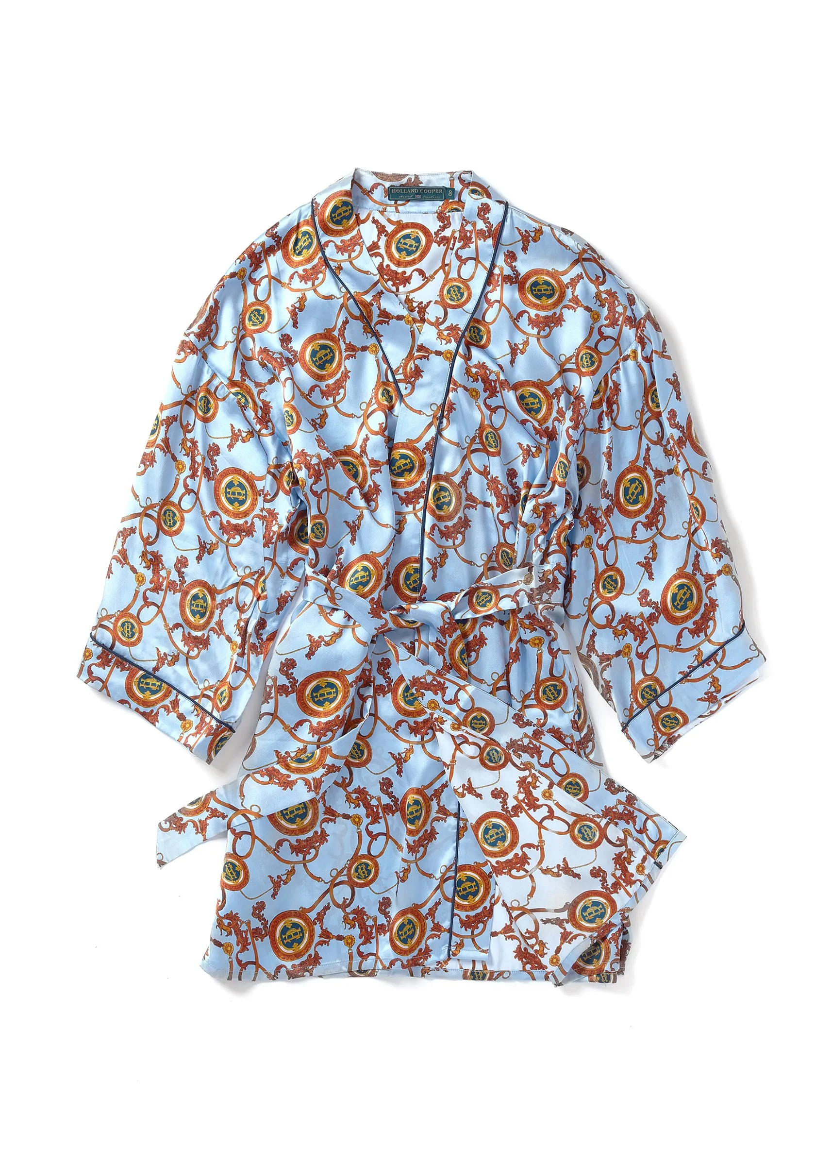 Silk Dressing Gown (Sky Blue) sold by Holland Cooper product image thumbnail 4