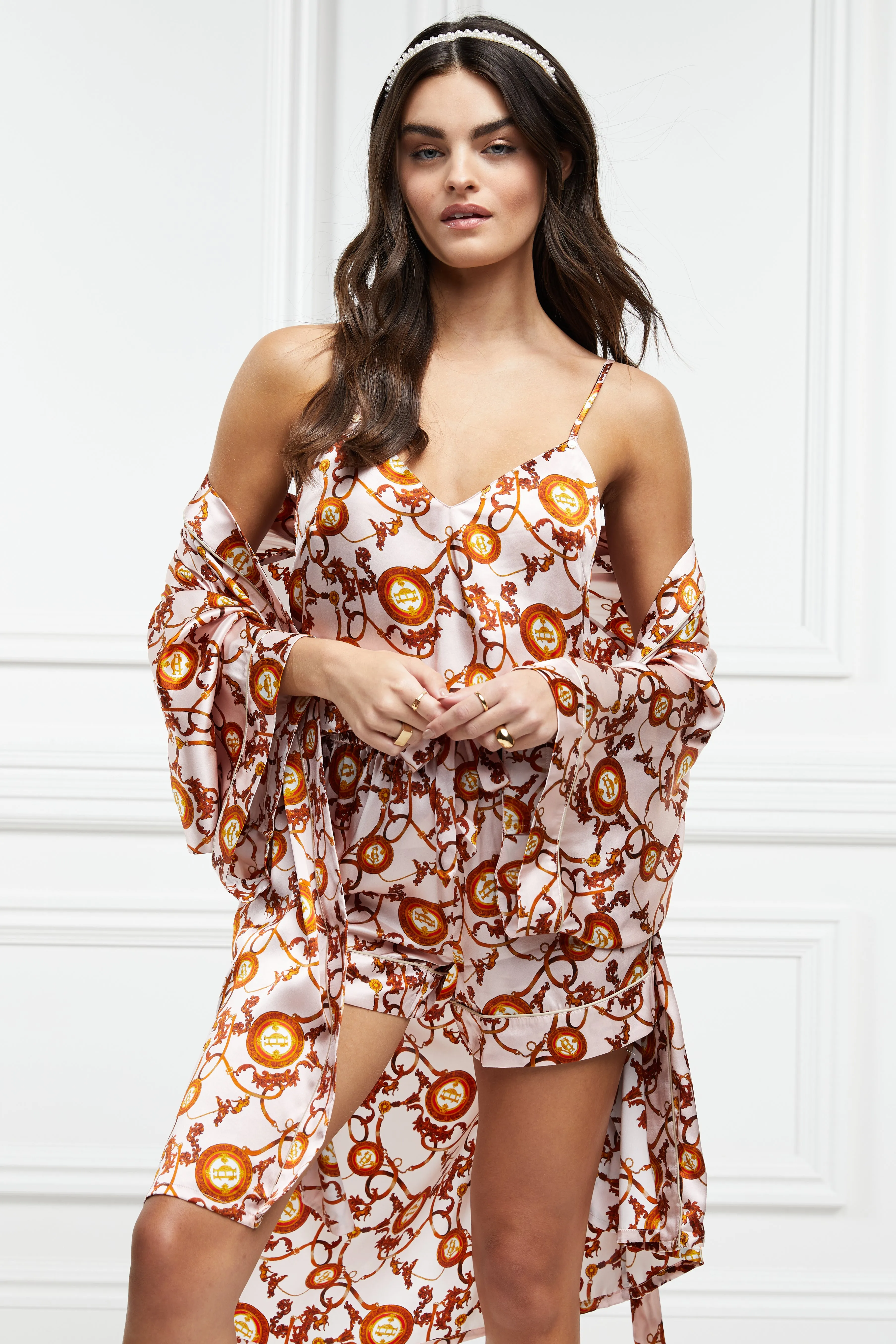 Silk Dressing Gown (Blush) sold by Holland Cooper product image thumbnail 3