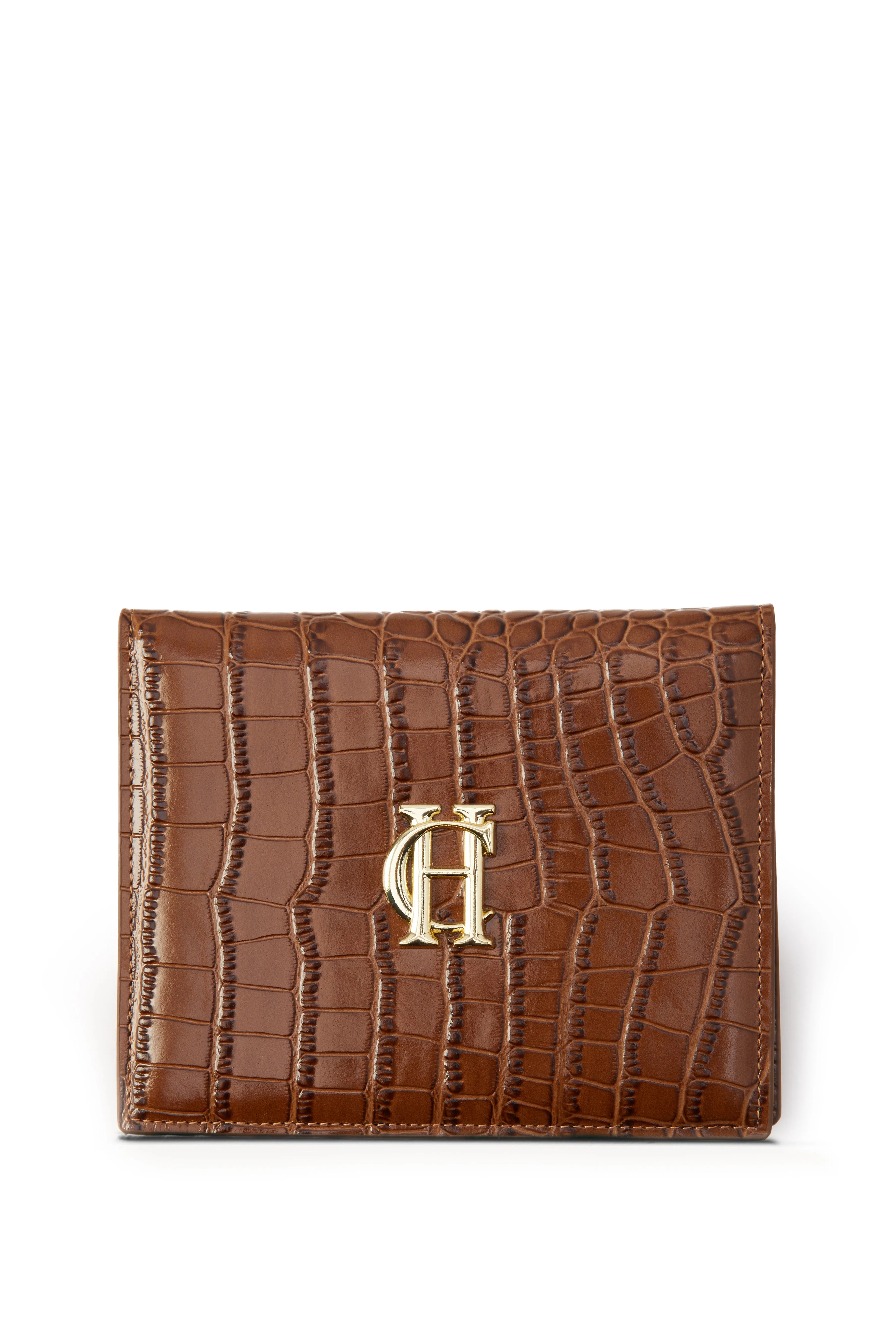 Chelsea Wallet (Tan Croc) sold by Holland Cooper