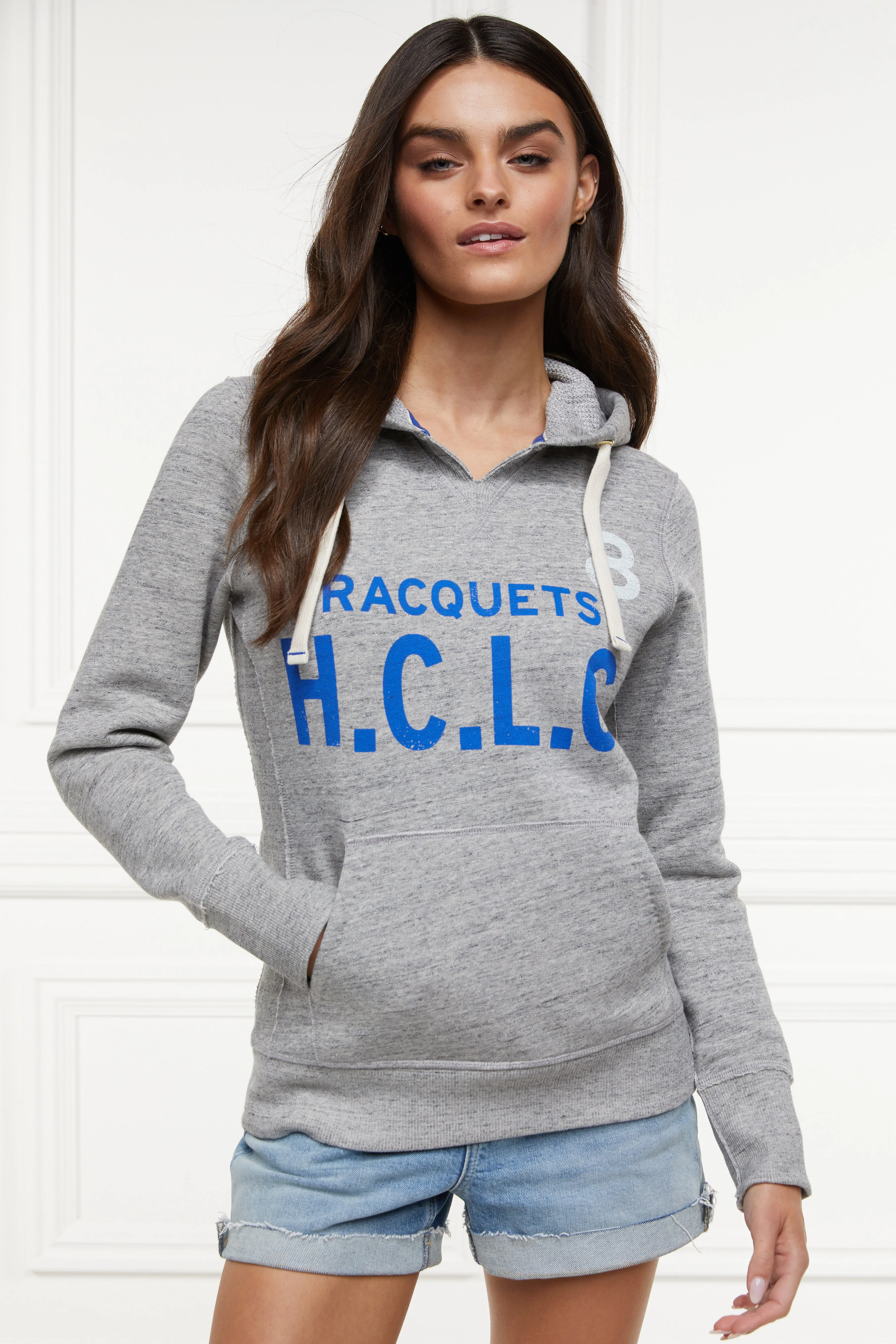Racquets Hoodie (Grit Marl) sold by Holland Cooper