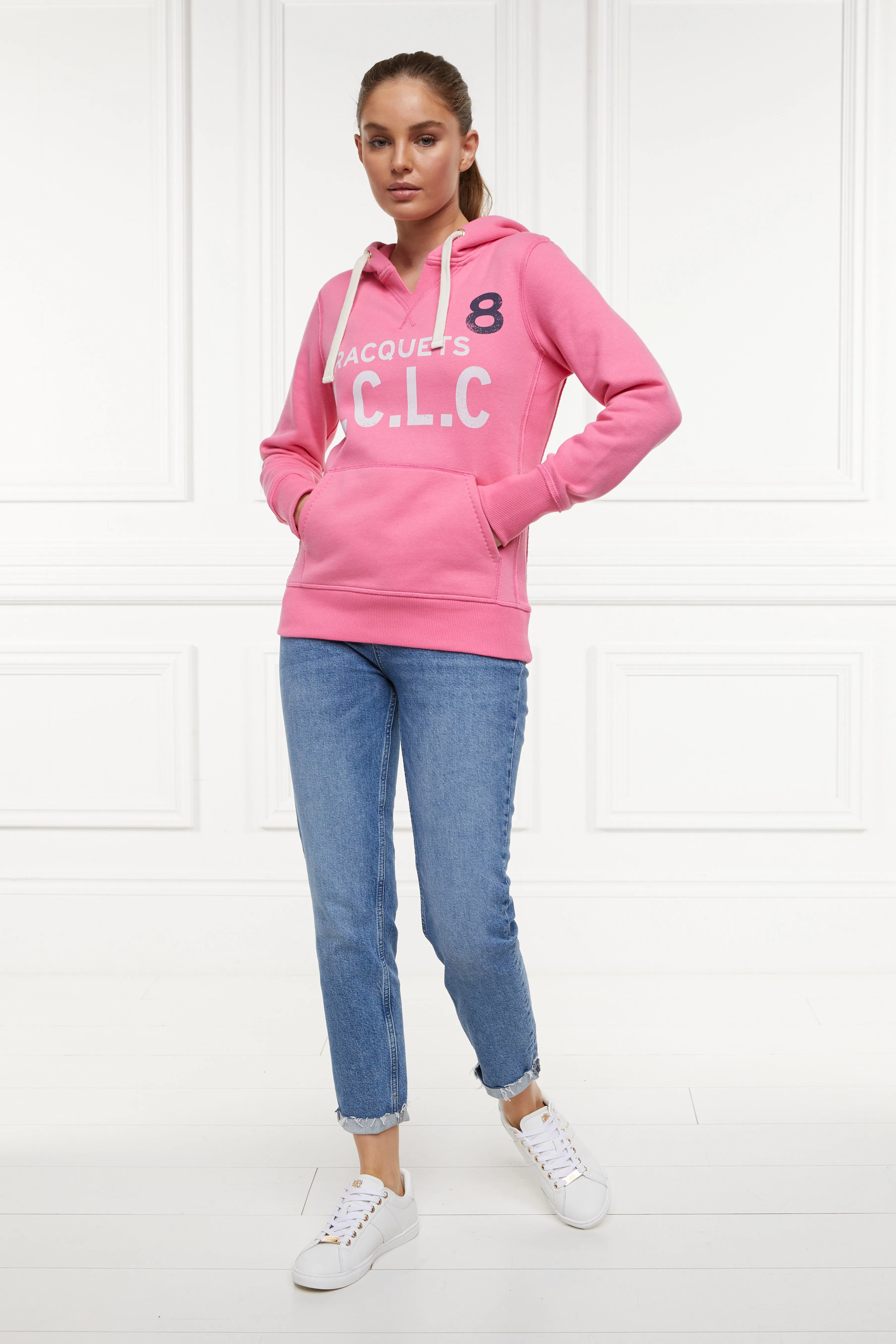 Racquets Hoodie (Peony Pink) sold by Holland Cooper product image thumbnail 3