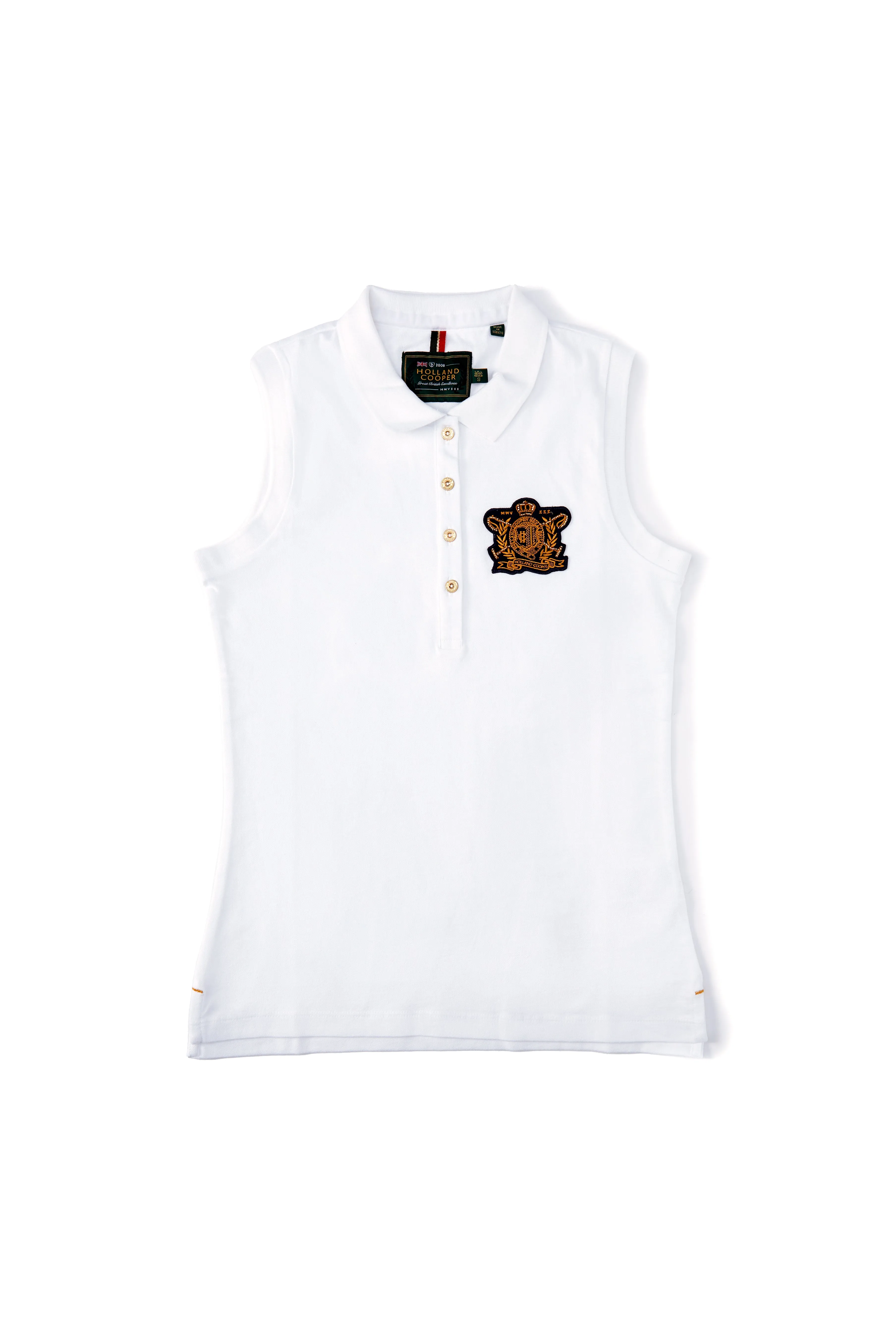 Sleeveless Polo Shirt (White) sold by Holland Cooper product image thumbnail 4