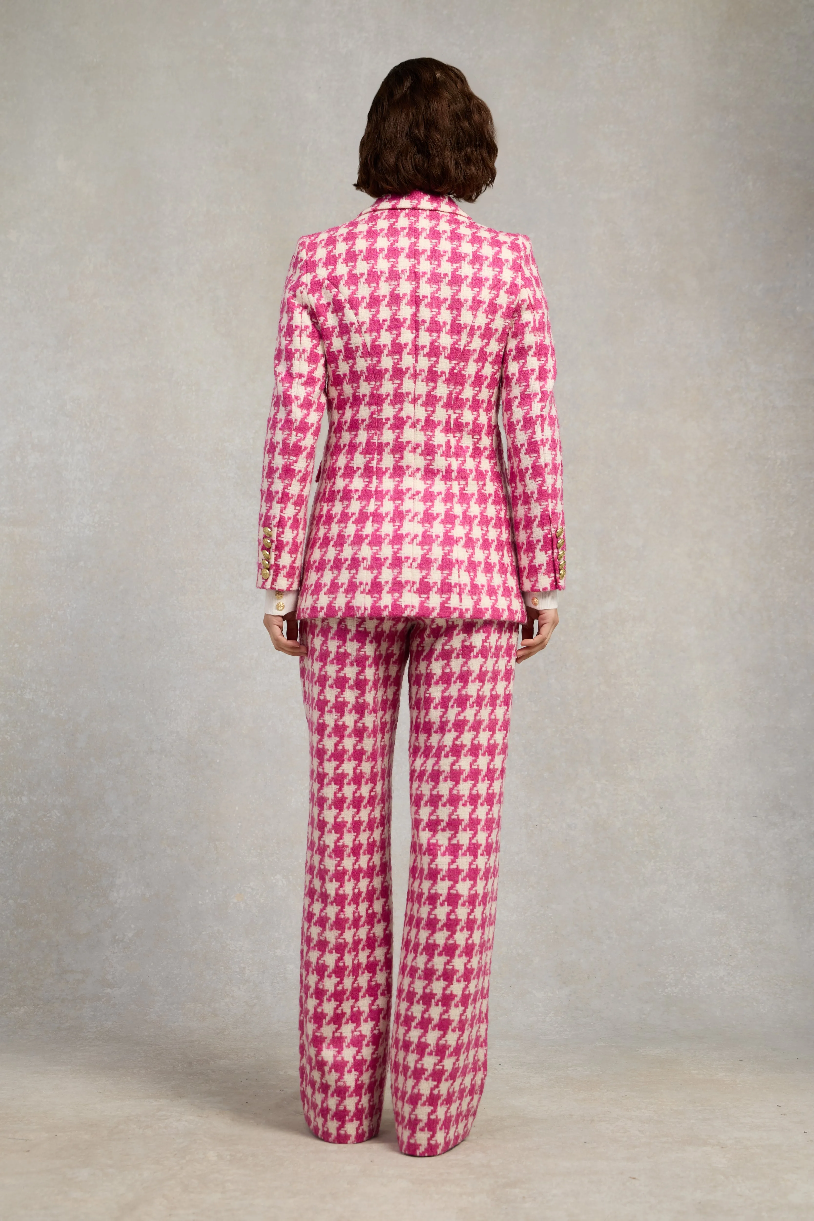 Double Breasted Blazer (Hot Pink Large Scale Houndstooth) sold by Holland Cooper product image thumbnail 5