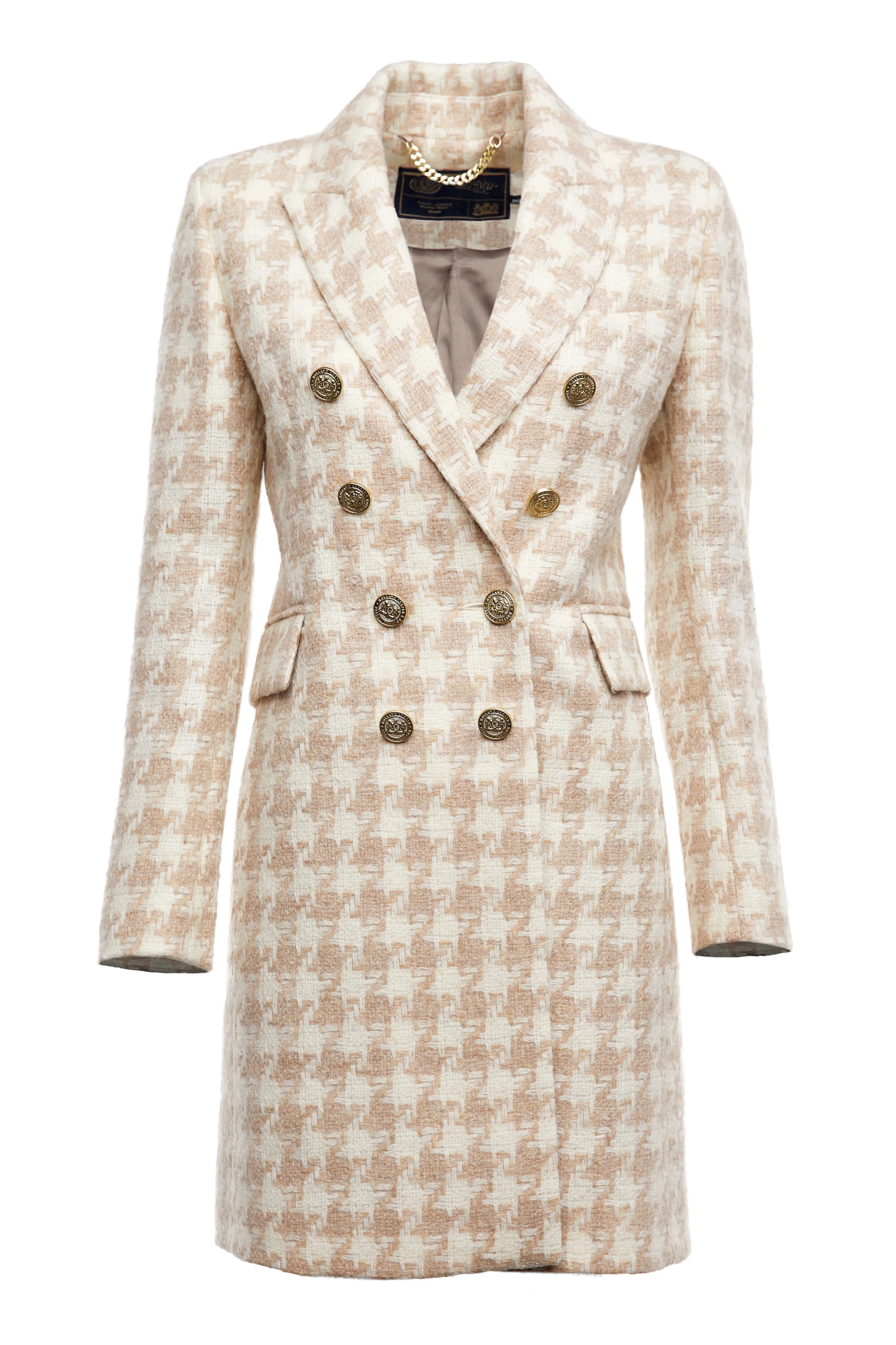 Knightsbridge Coat (Camel Houndstooth) sold by Holland Cooper product image thumbnail 5