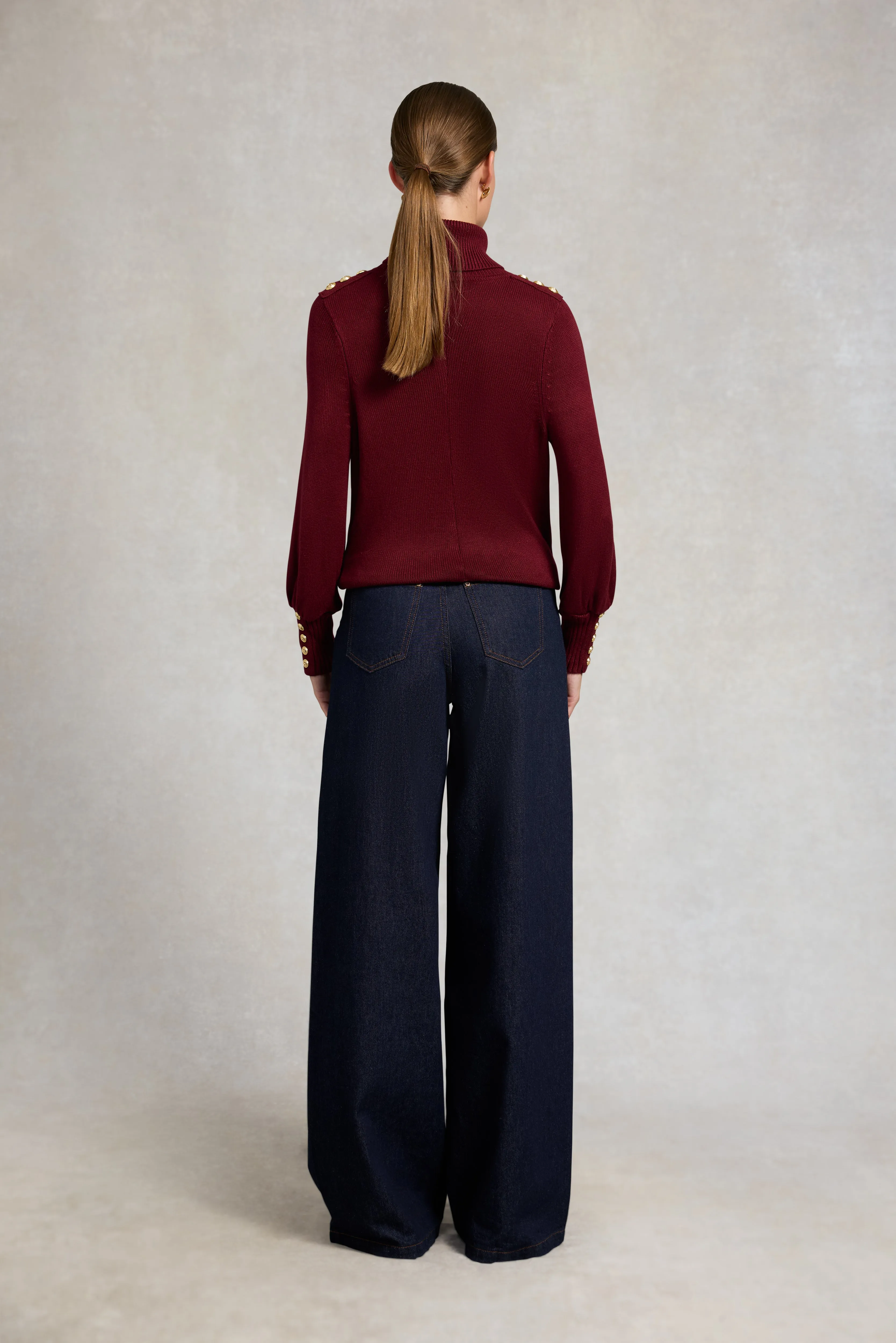 Chamonix Roll Neck Knit (Wine) sold by Holland Cooper product image thumbnail 5