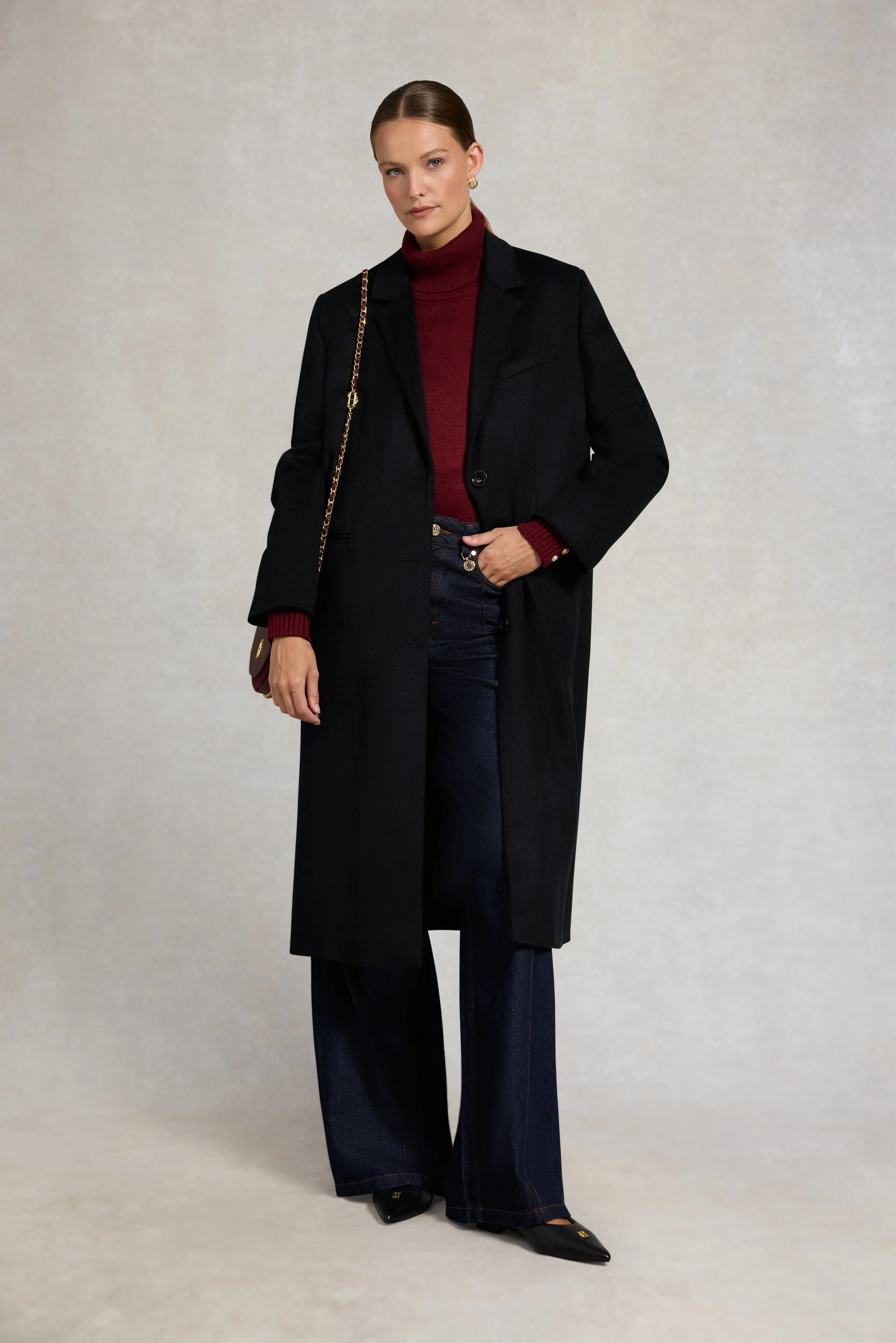 Chamonix Roll Neck Knit (Wine) sold by Holland Cooper product image thumbnail 3