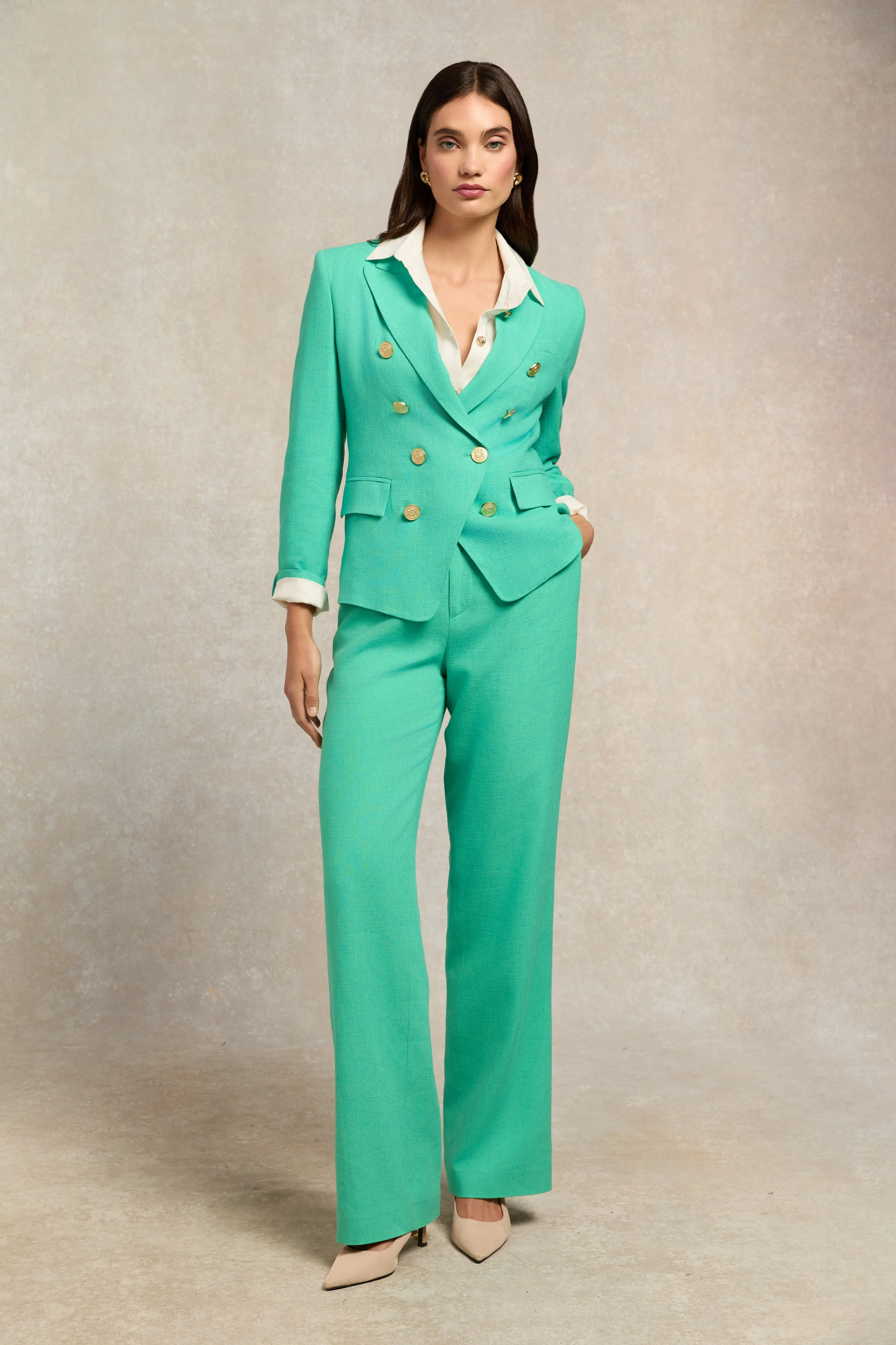 Knightsbridge Blazer (Jade Linen) sold by Holland Cooper product image thumbnail 2