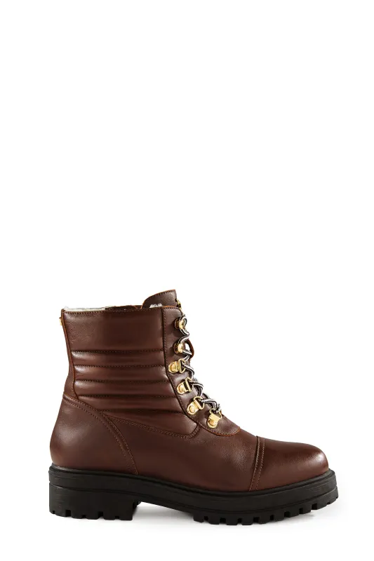 The Cotswold Walking Boot (Chocolate) made by Holland Cooper