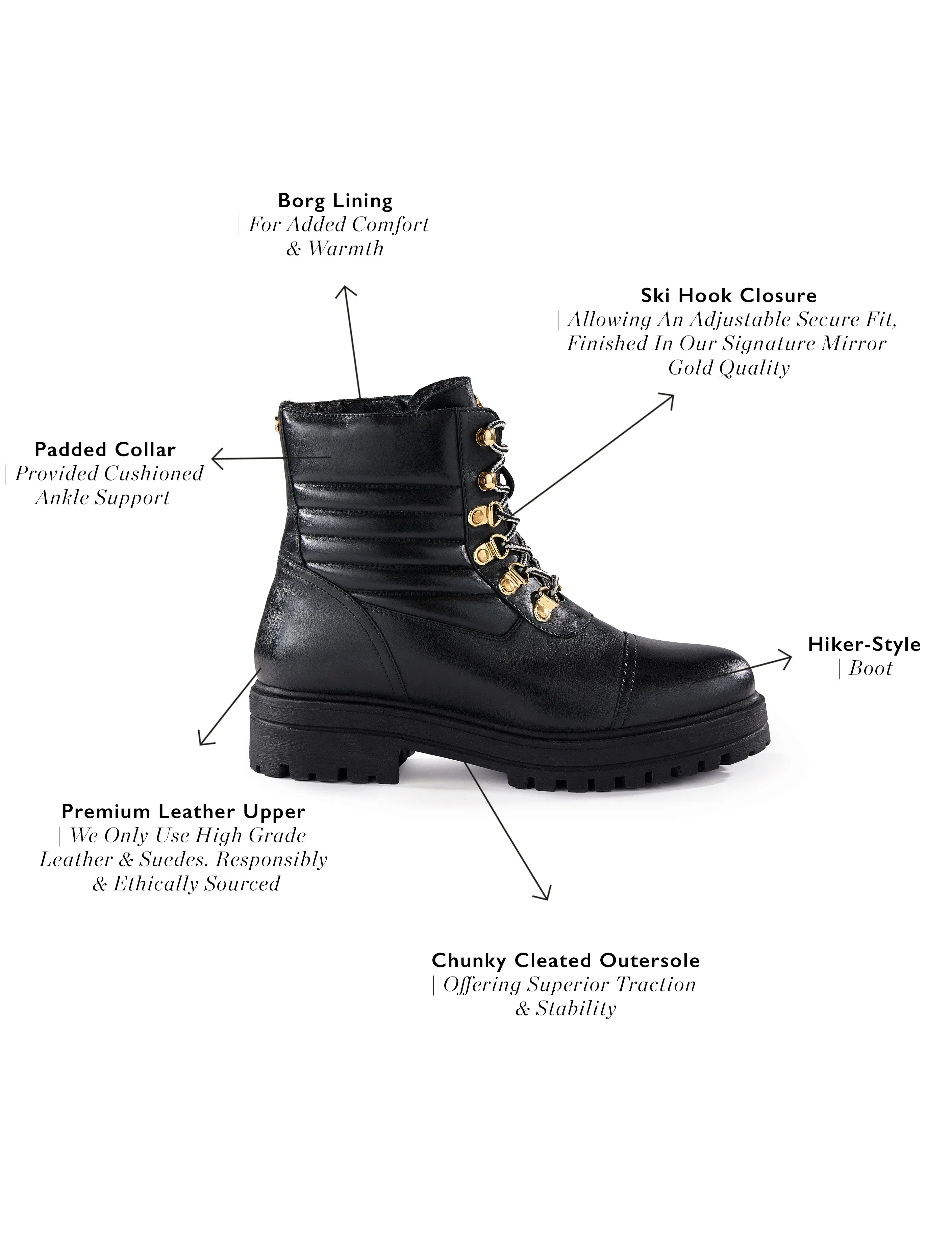 The Cotswold Walking Boot (Black) sold by Holland Cooper product image thumbnail 4