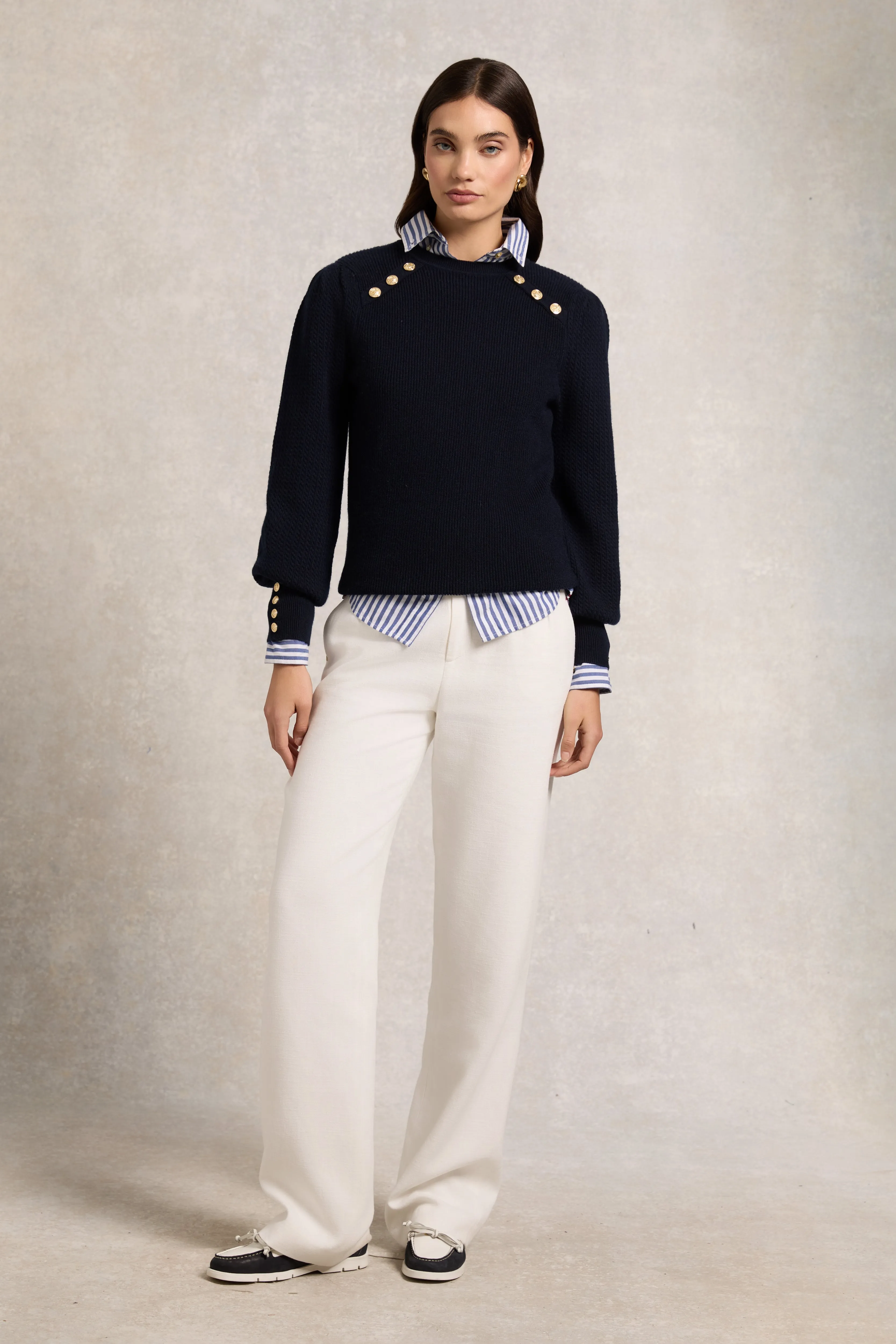 Naomi Crew Neck Knit (Ink Navy) sold by Holland Cooper product image thumbnail 2