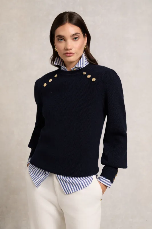 Naomi Crew Neck Knit (Ink Navy) made by Holland Cooper