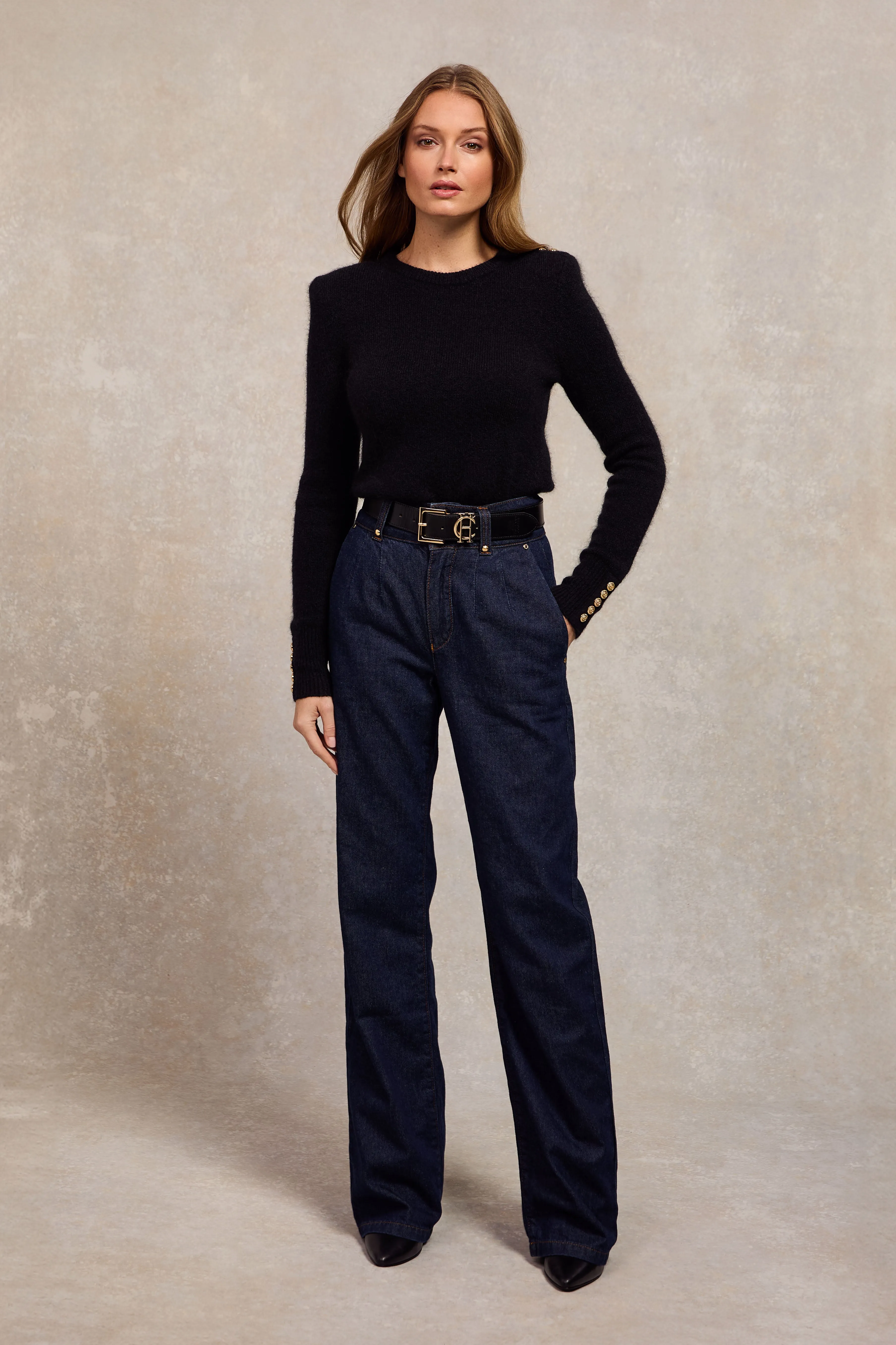 Amy Crew Neck Knit (Black) sold by Holland Cooper product image thumbnail 2