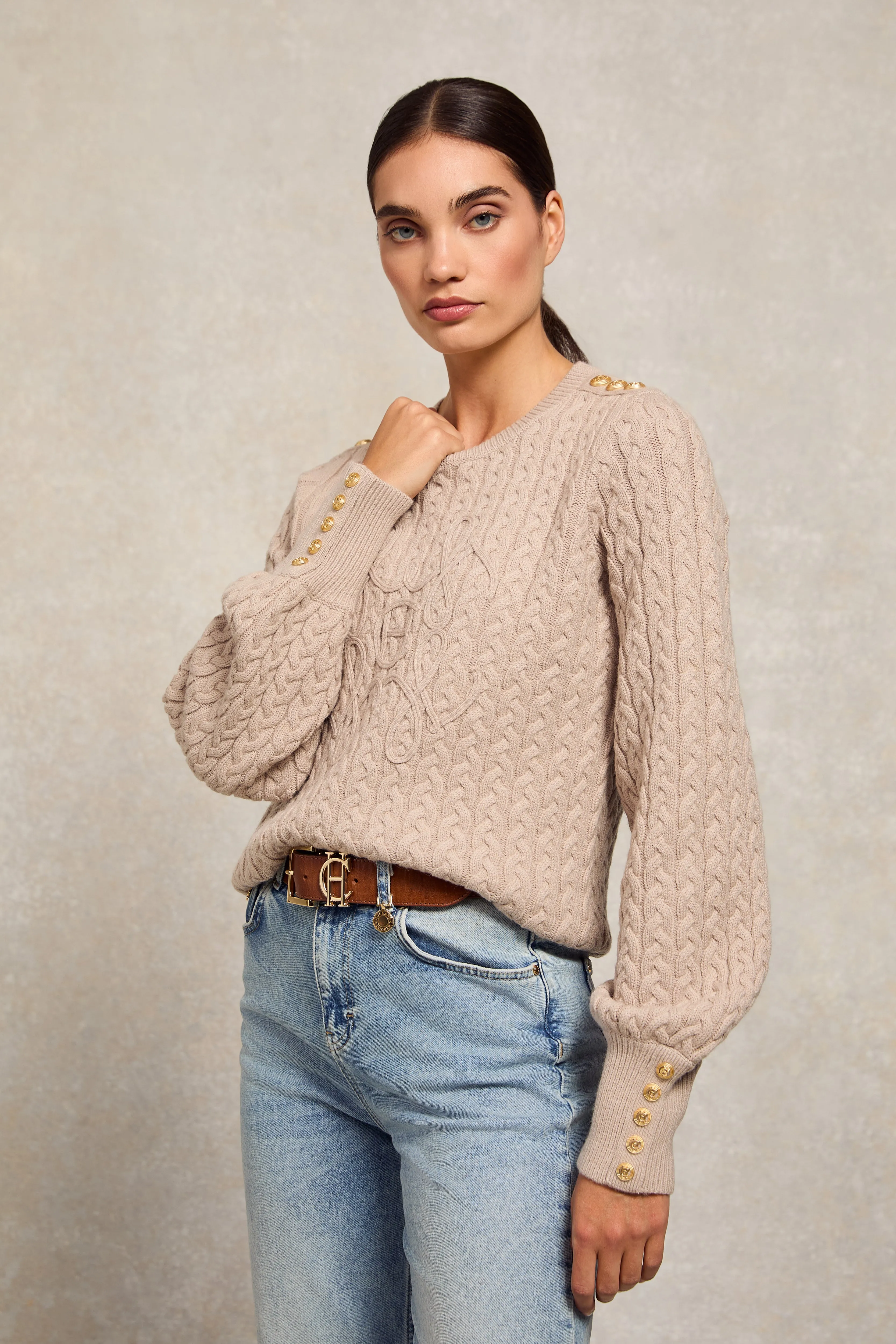 Harriet Crew Neck Knit (Taupe) sold by Holland Cooper product image thumbnail 2