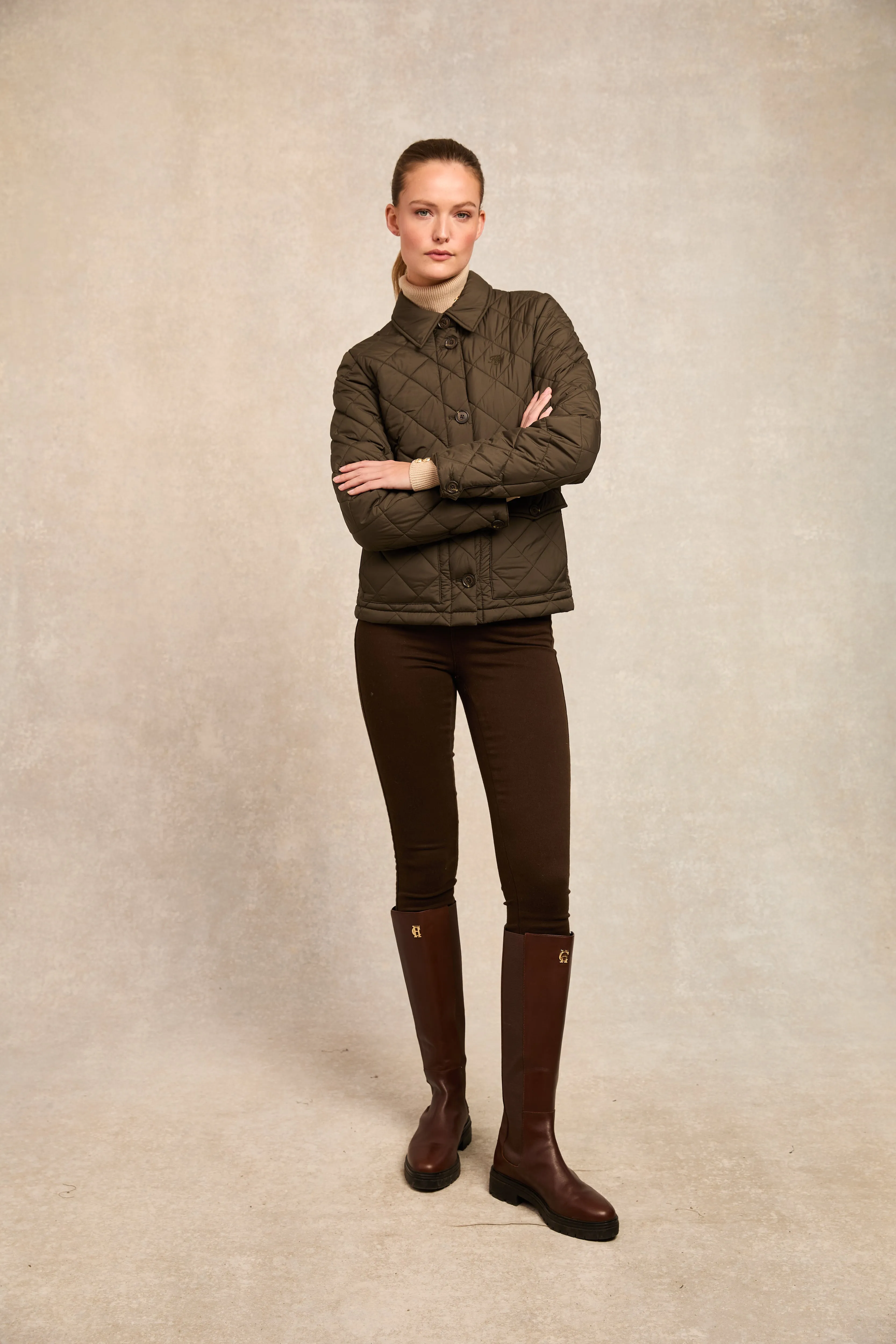 Quilted Coach Jacket (Heritage Khaki) sold by Holland Cooper product image thumbnail 3