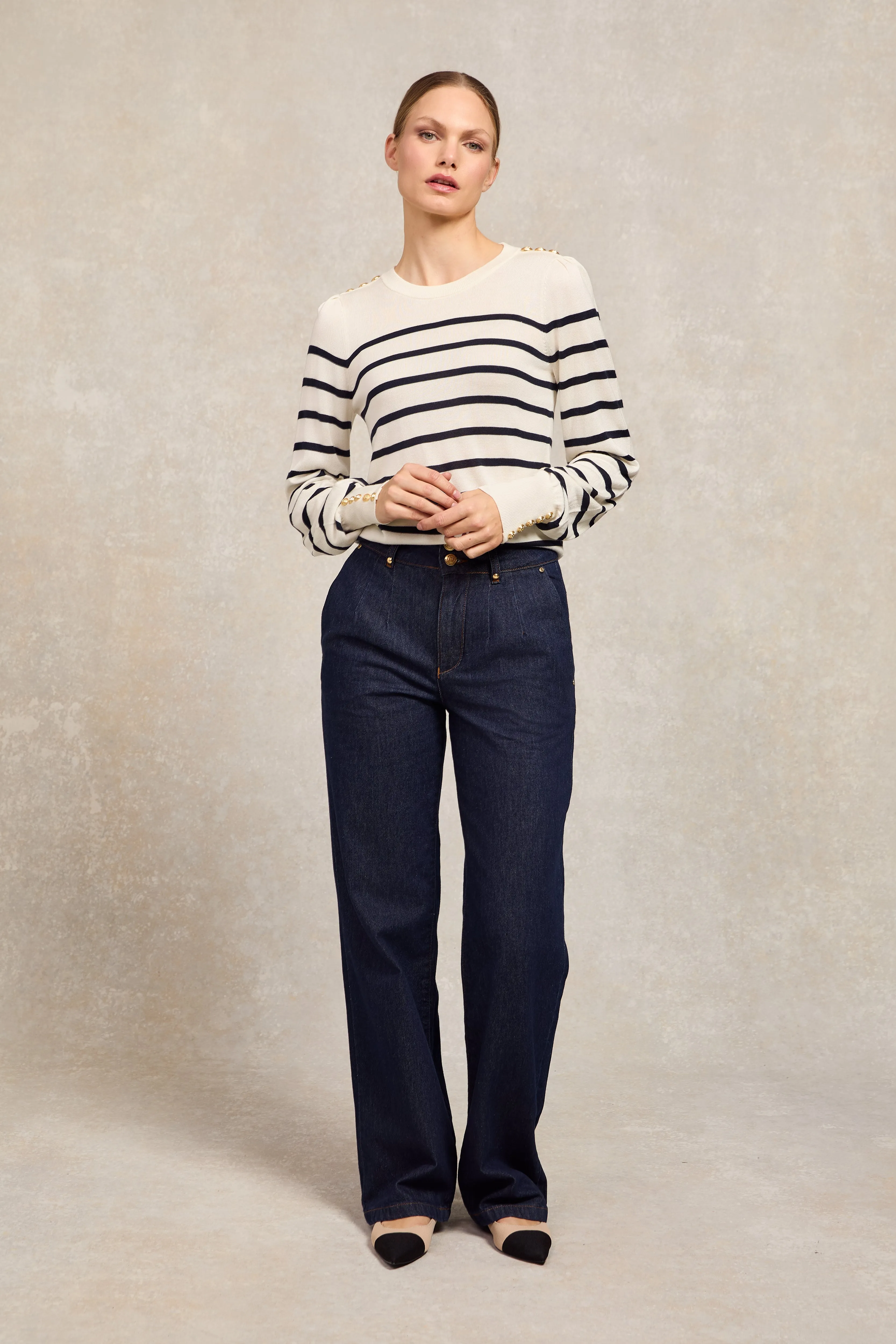 Kelsie Crew Neck Knit (Natural Stripe) sold by Holland Cooper product image thumbnail 3