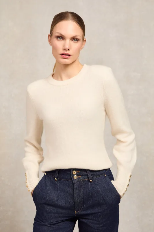 Isla Crew Neck Knit (Natural) made by Holland Cooper