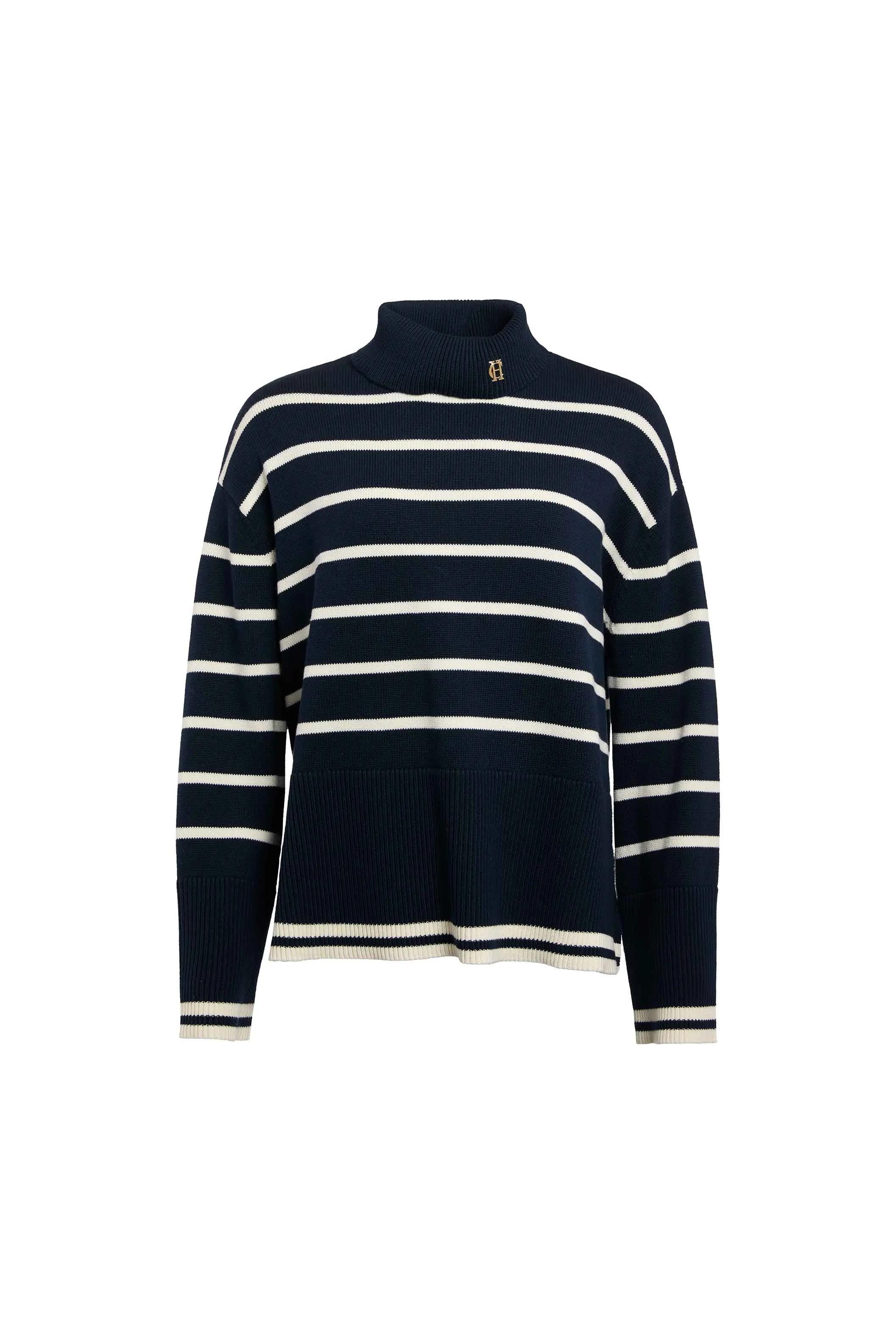 Antonia Roll Neck Knit (Ink Navy Stripe) sold by Holland Cooper product image thumbnail 4