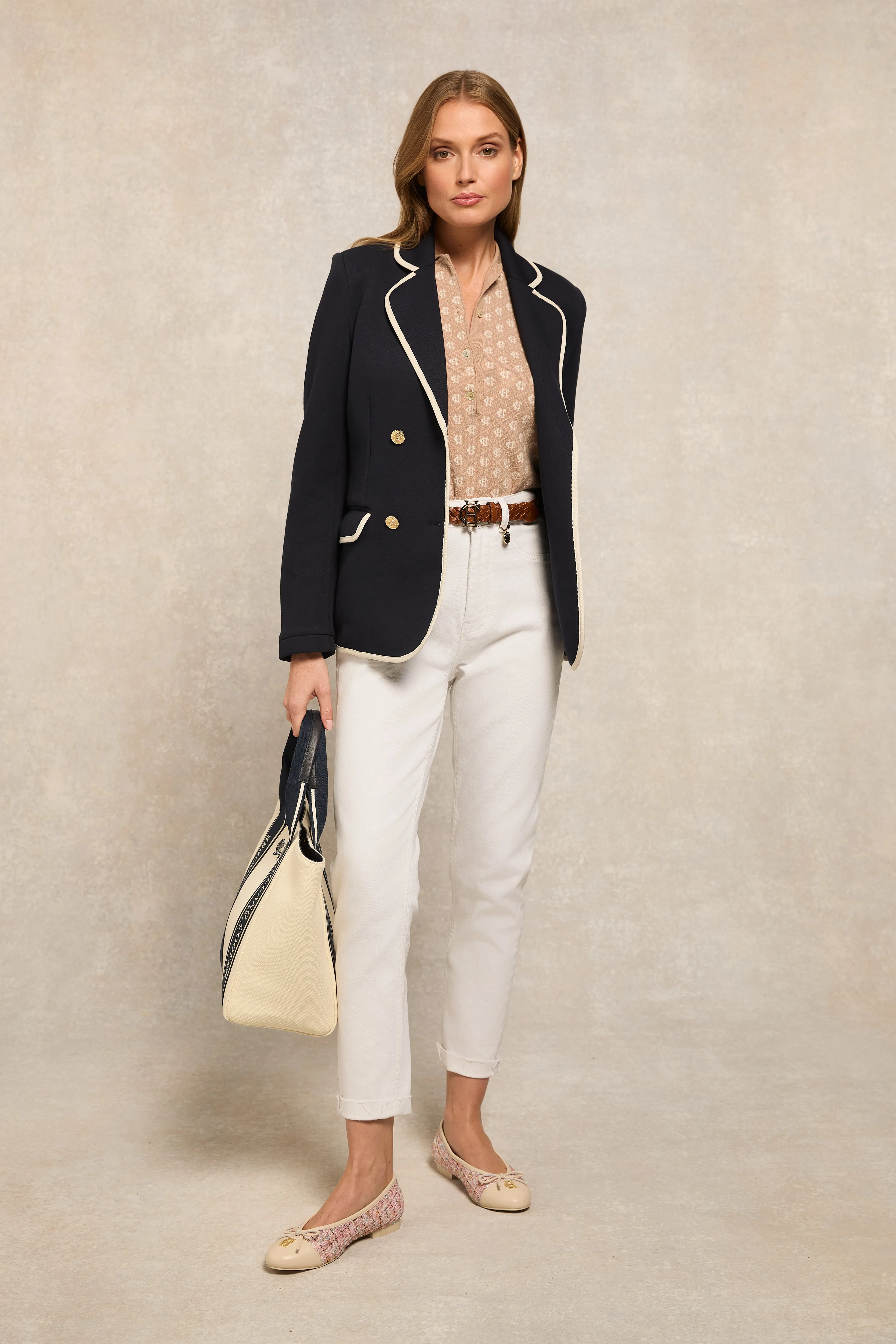 Sleeveless Knitted Monogram Polo (Camel) sold by Holland Cooper product image thumbnail 2