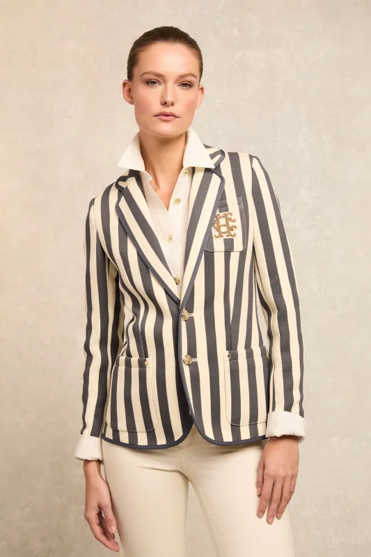 Henley Blazer (Dusty Navy Stripe) made by Holland Cooper