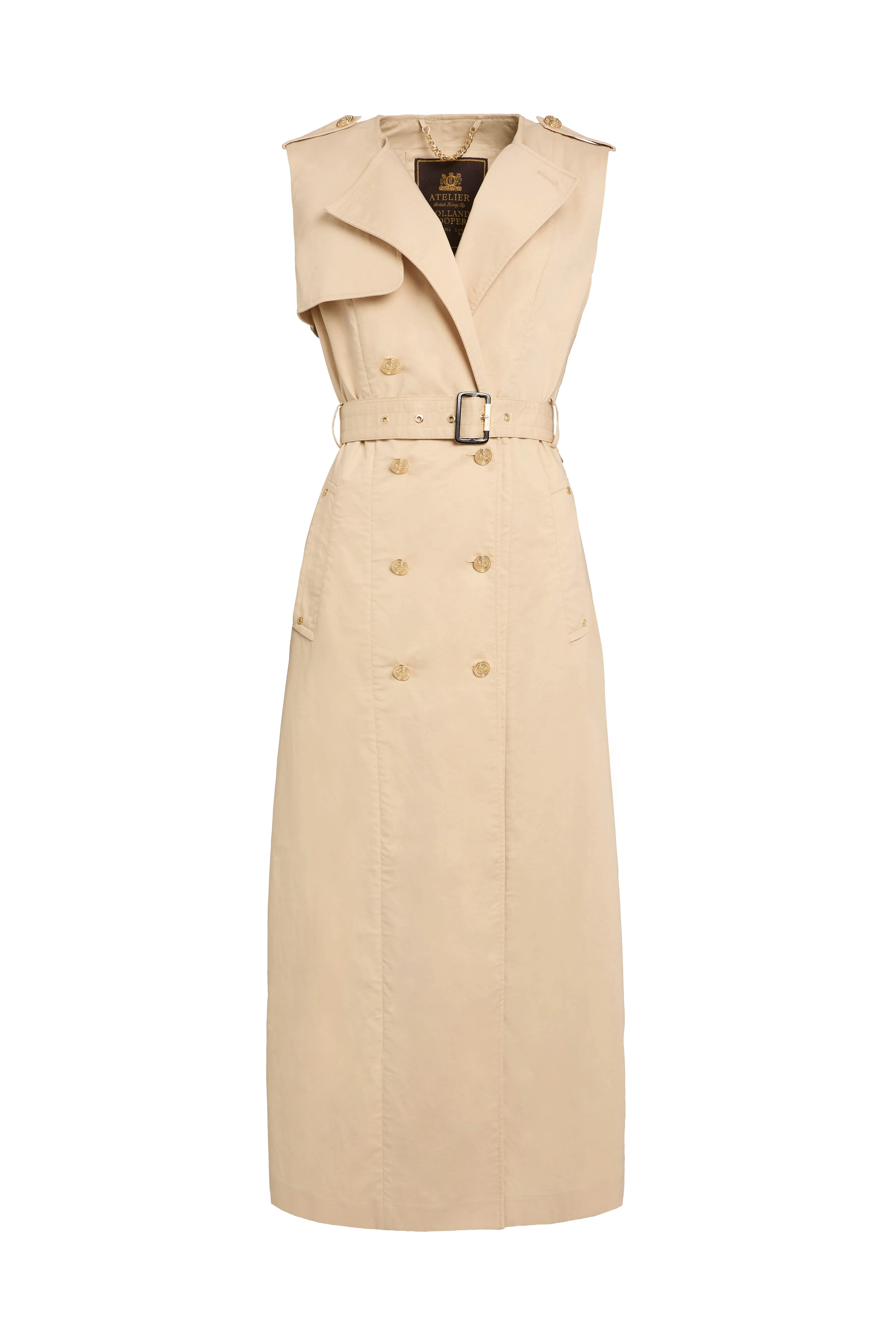 Collarless Trench Gilet (Stone) sold by Holland Cooper product image thumbnail 4