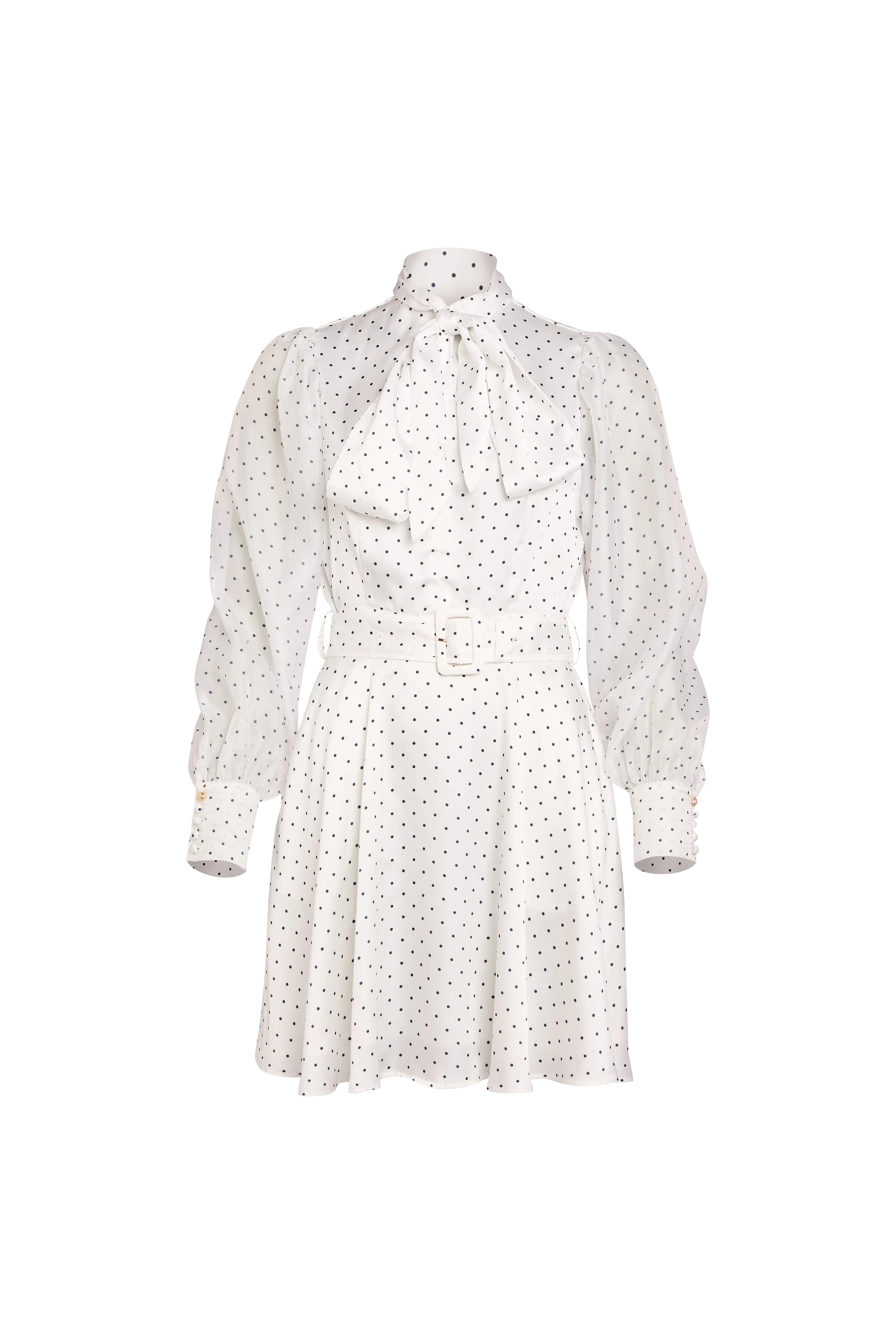 Ariella Mini Dress (White Polka Dot) sold by Holland Cooper product image thumbnail 4