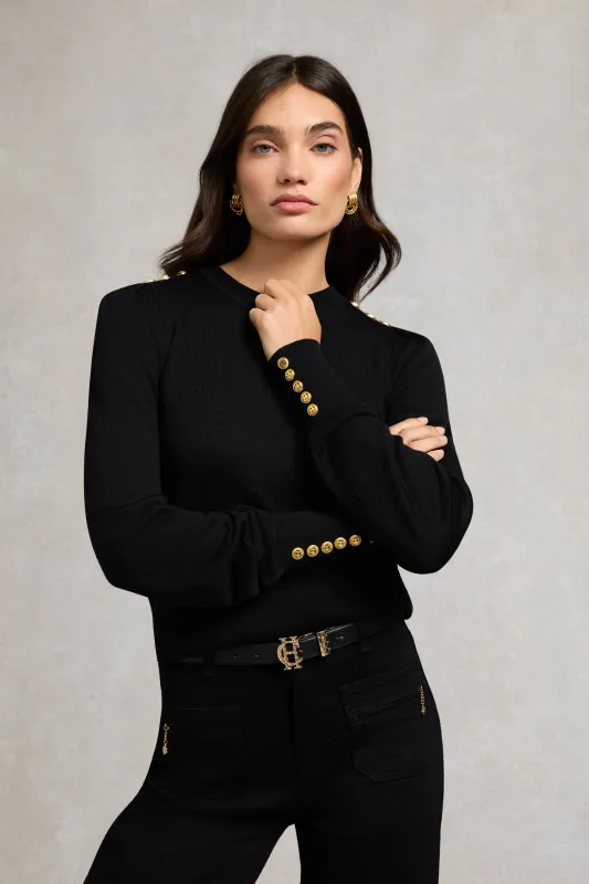 Kelsie Crew Neck Knit (Black) made by Holland Cooper