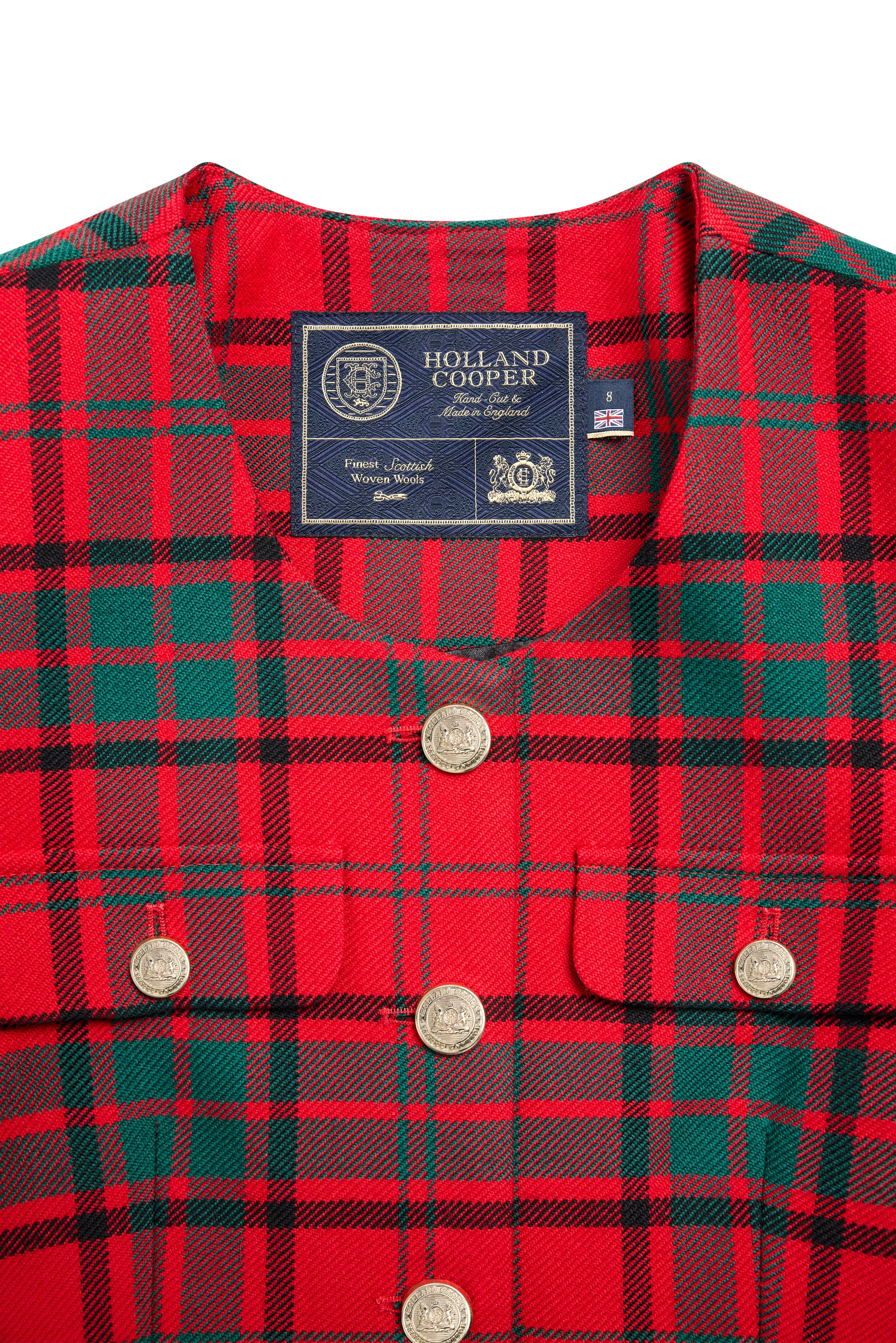 Tailored Peplum Jacket (Red Tartan) sold by Holland Cooper product image thumbnail 5