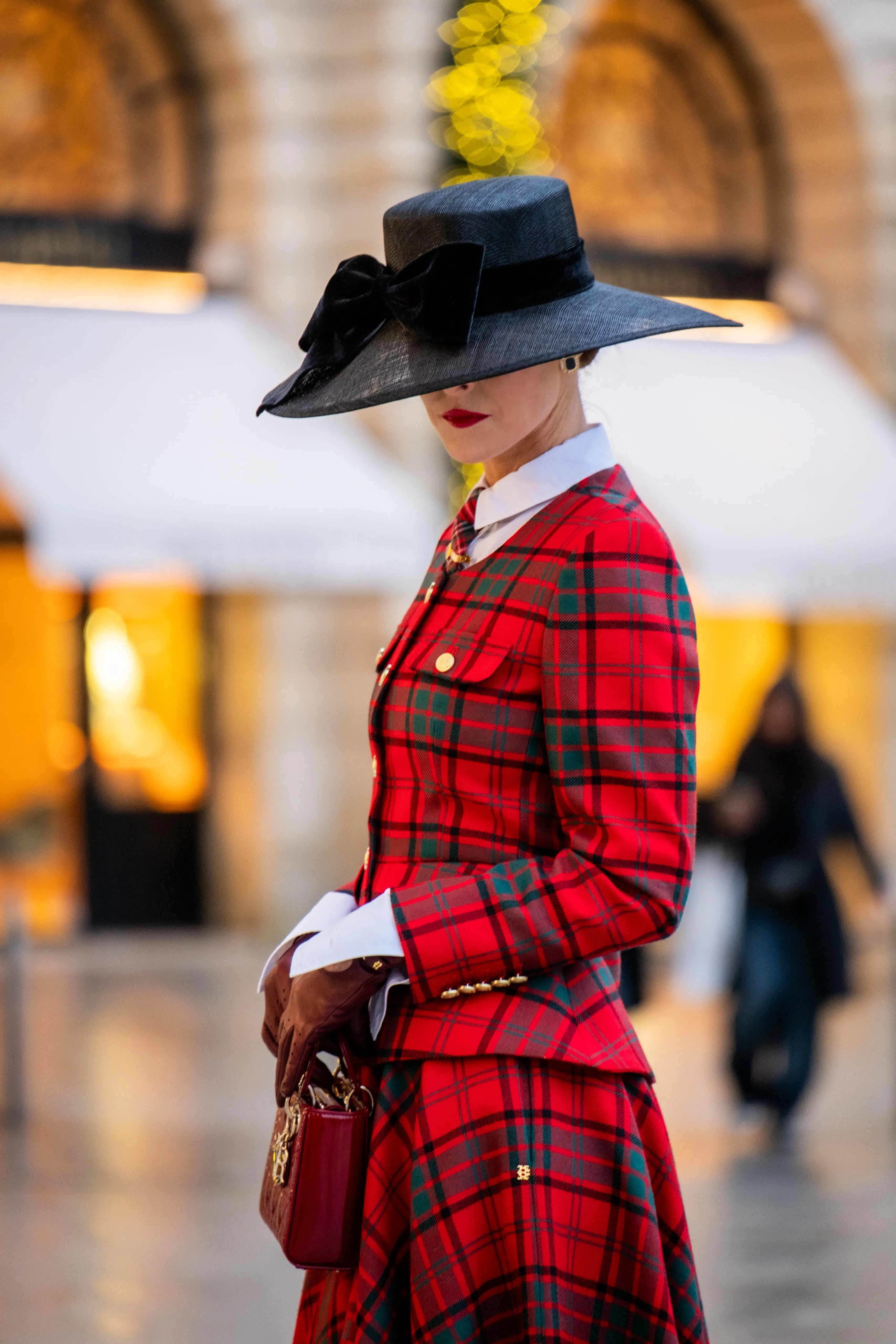 Tailored Peplum Jacket (Red Tartan) sold by Holland Cooper