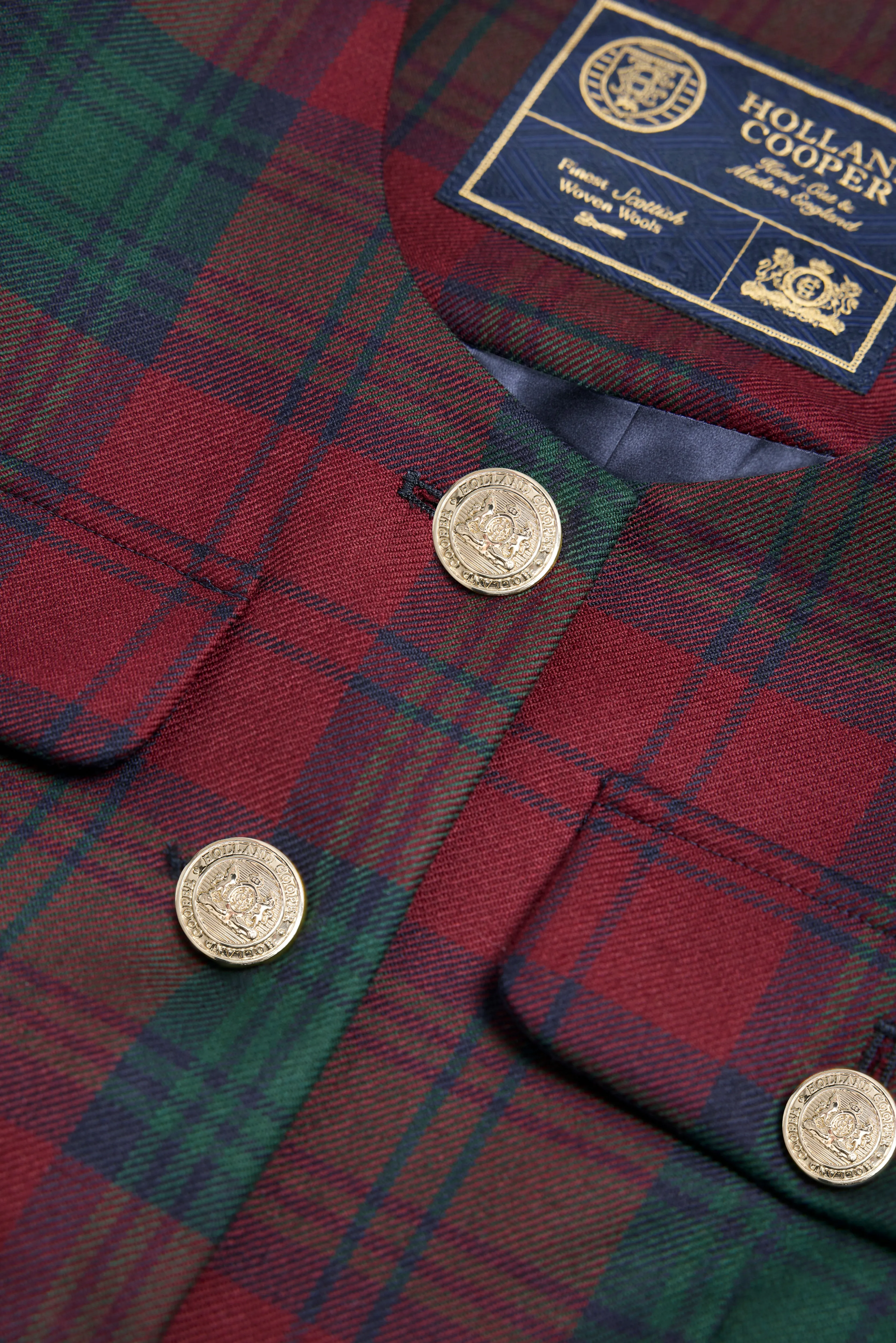 Tailored Peplum Jacket (Mulberry Tartan) sold by Holland Cooper product image thumbnail 4