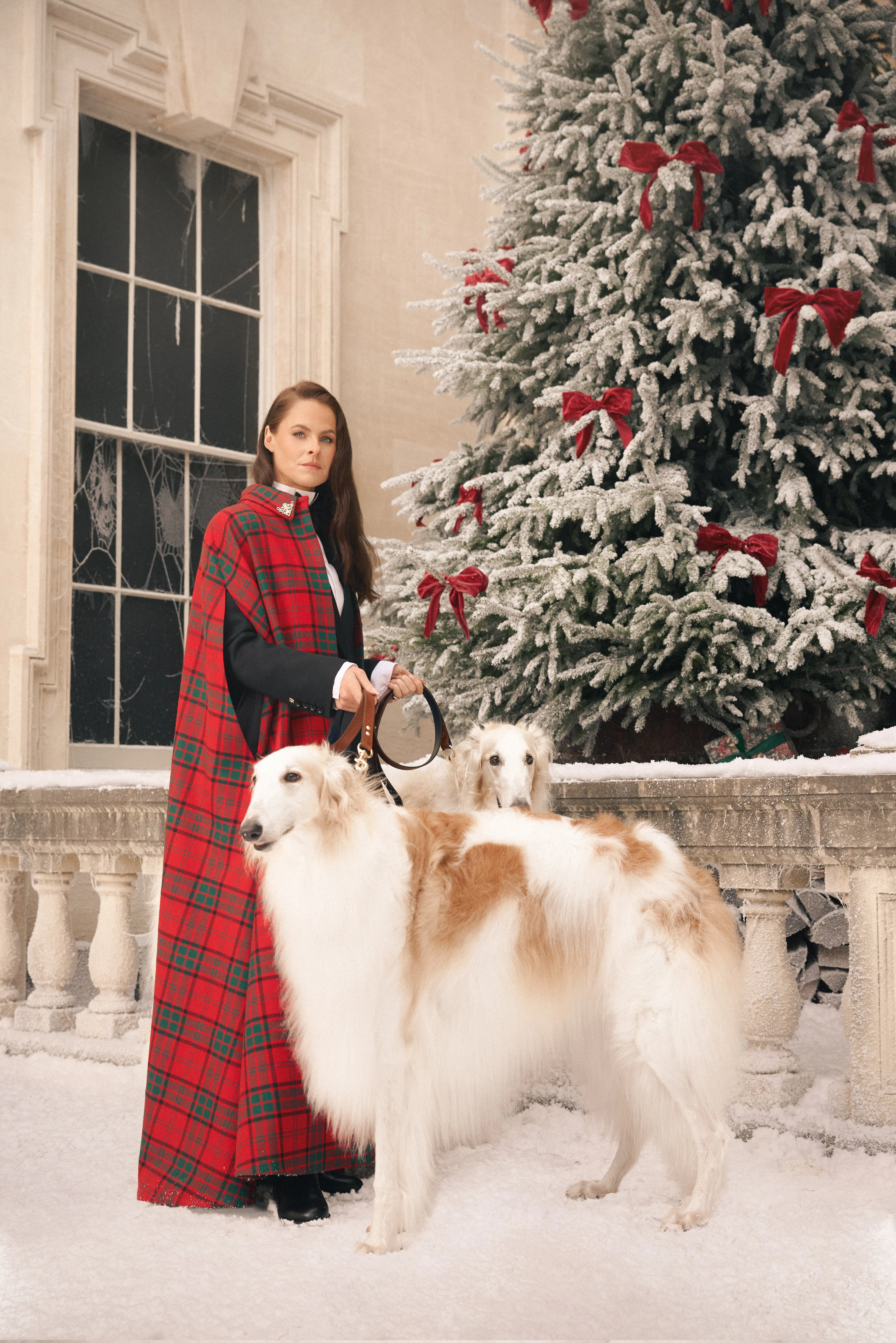 Full Length Knightsbridge Cape (Red Tartan) sold by Holland Cooper product image thumbnail 3