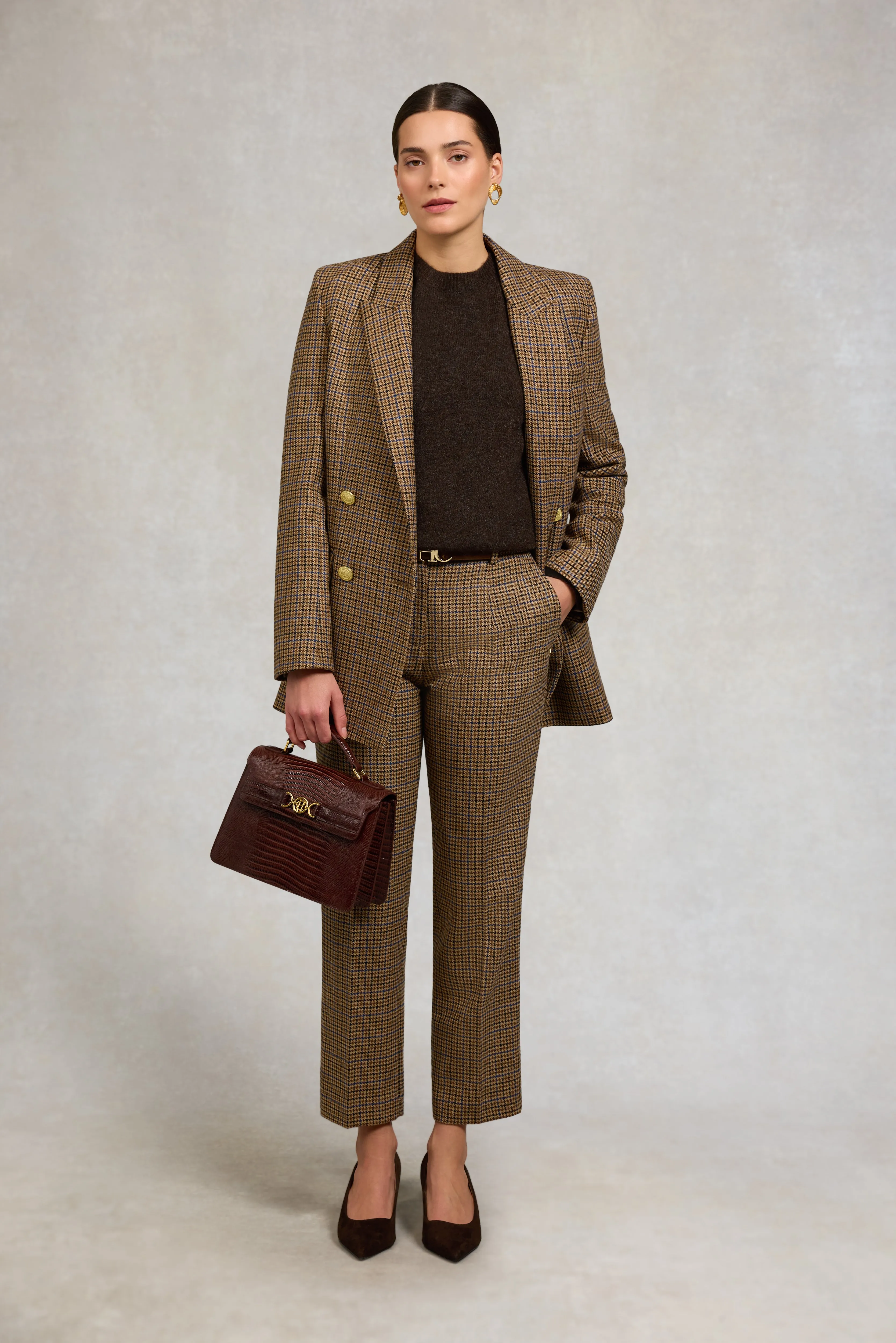 Belgravia Slim Trouser (Abbot Check Tweed) sold by Holland Cooper product image thumbnail 3