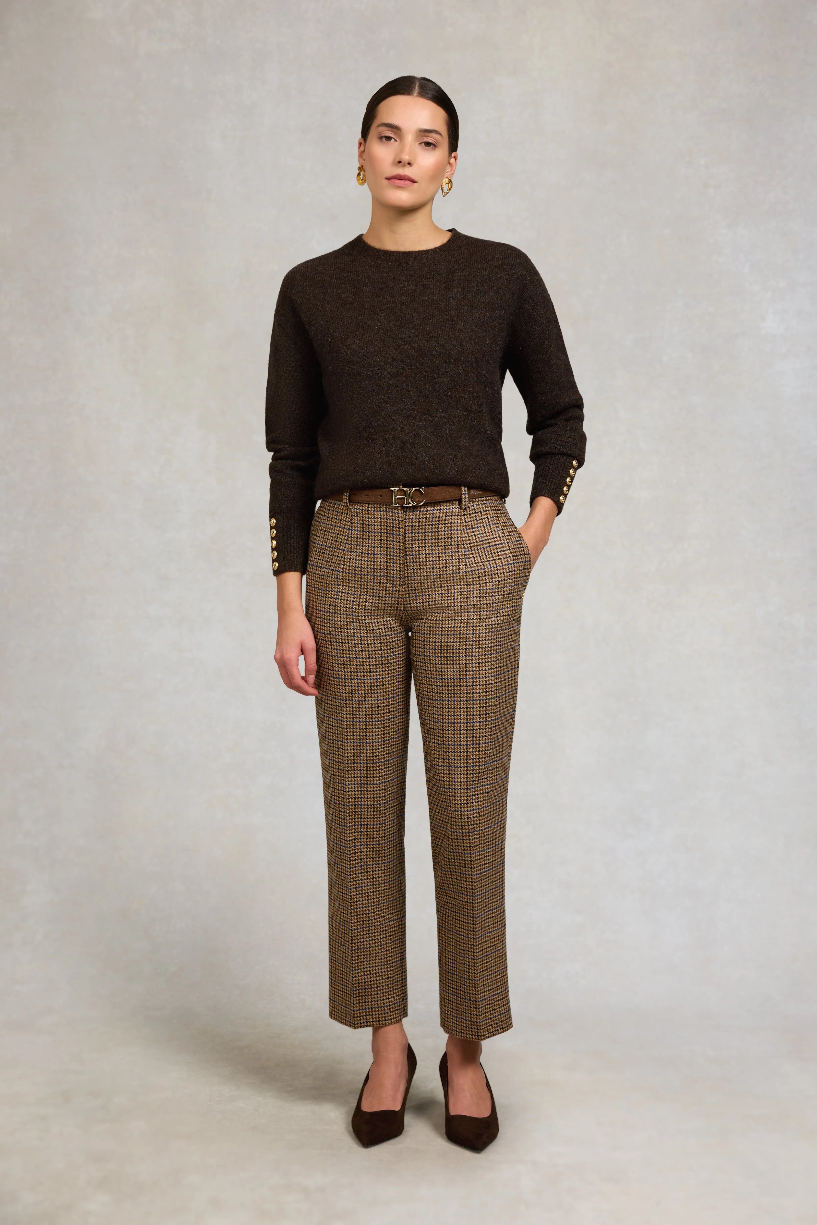 Belgravia Slim Trouser (Abbot Check Tweed) sold by Holland Cooper