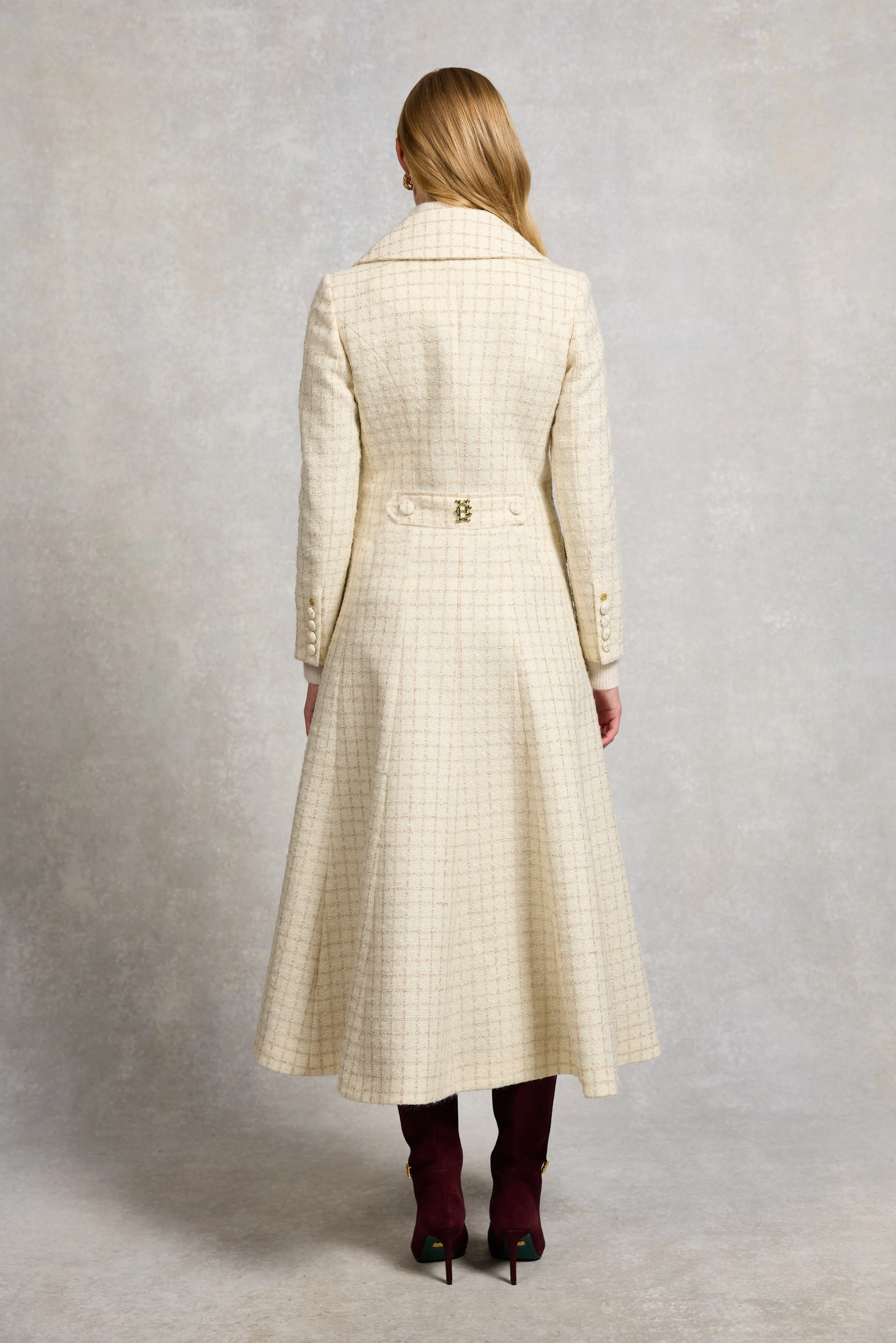 Clarendon Frock Coat (Ivory Sparkle Tweed) sold by Holland Cooper product image thumbnail 5