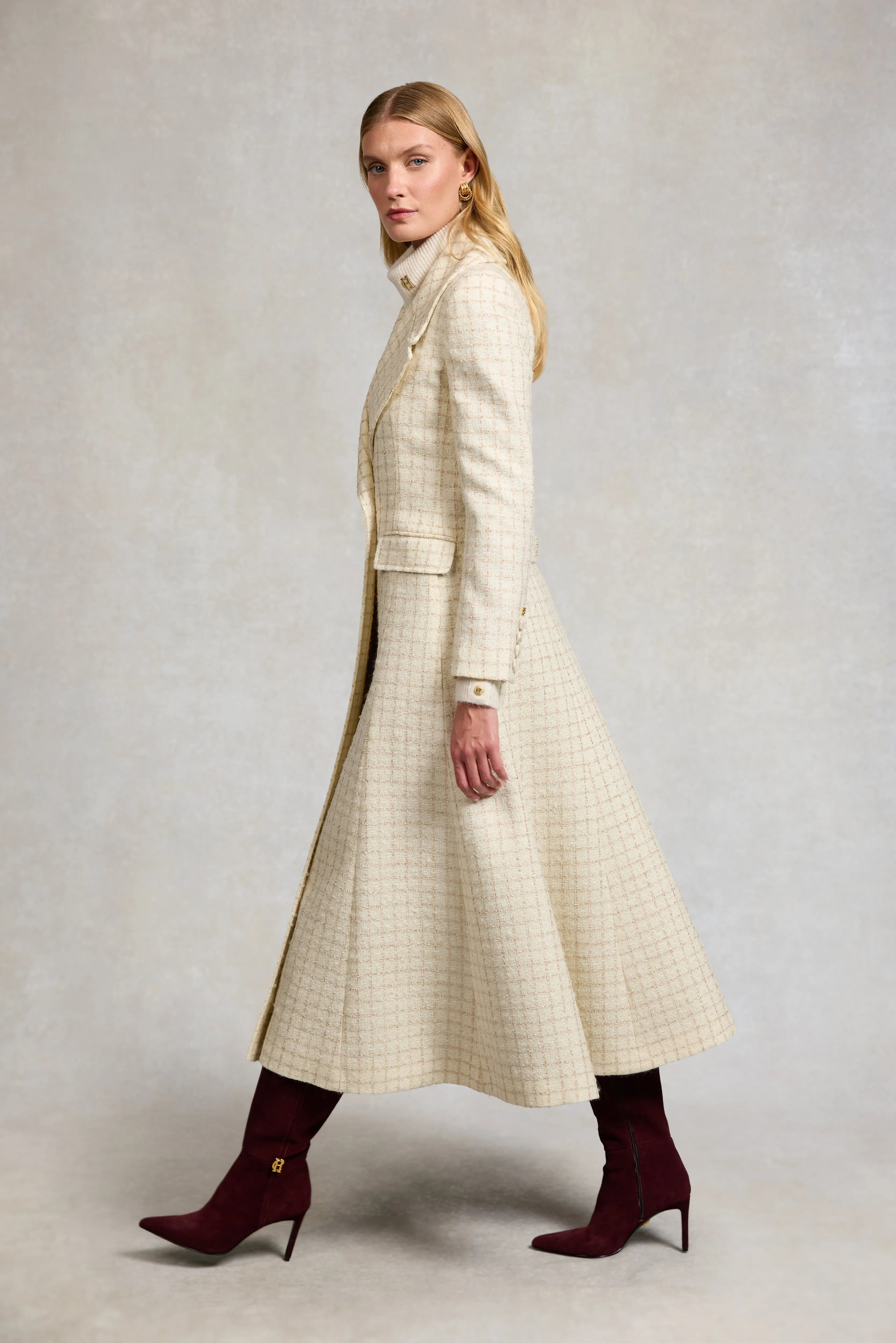 Clarendon Frock Coat (Ivory Sparkle Tweed) sold by Holland Cooper product image thumbnail 3