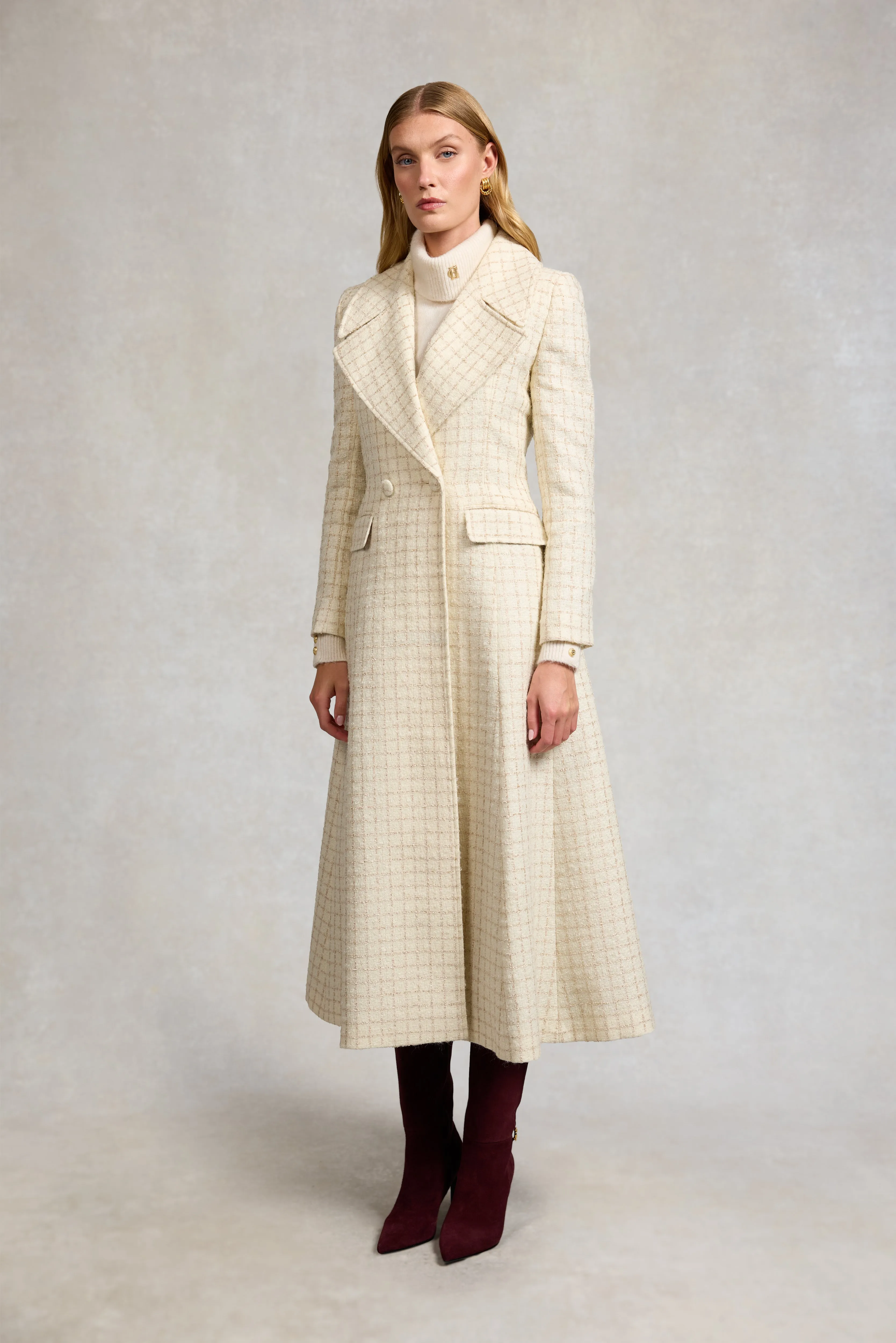 Clarendon Frock Coat (Ivory Sparkle Tweed) sold by Holland Cooper product image thumbnail 2