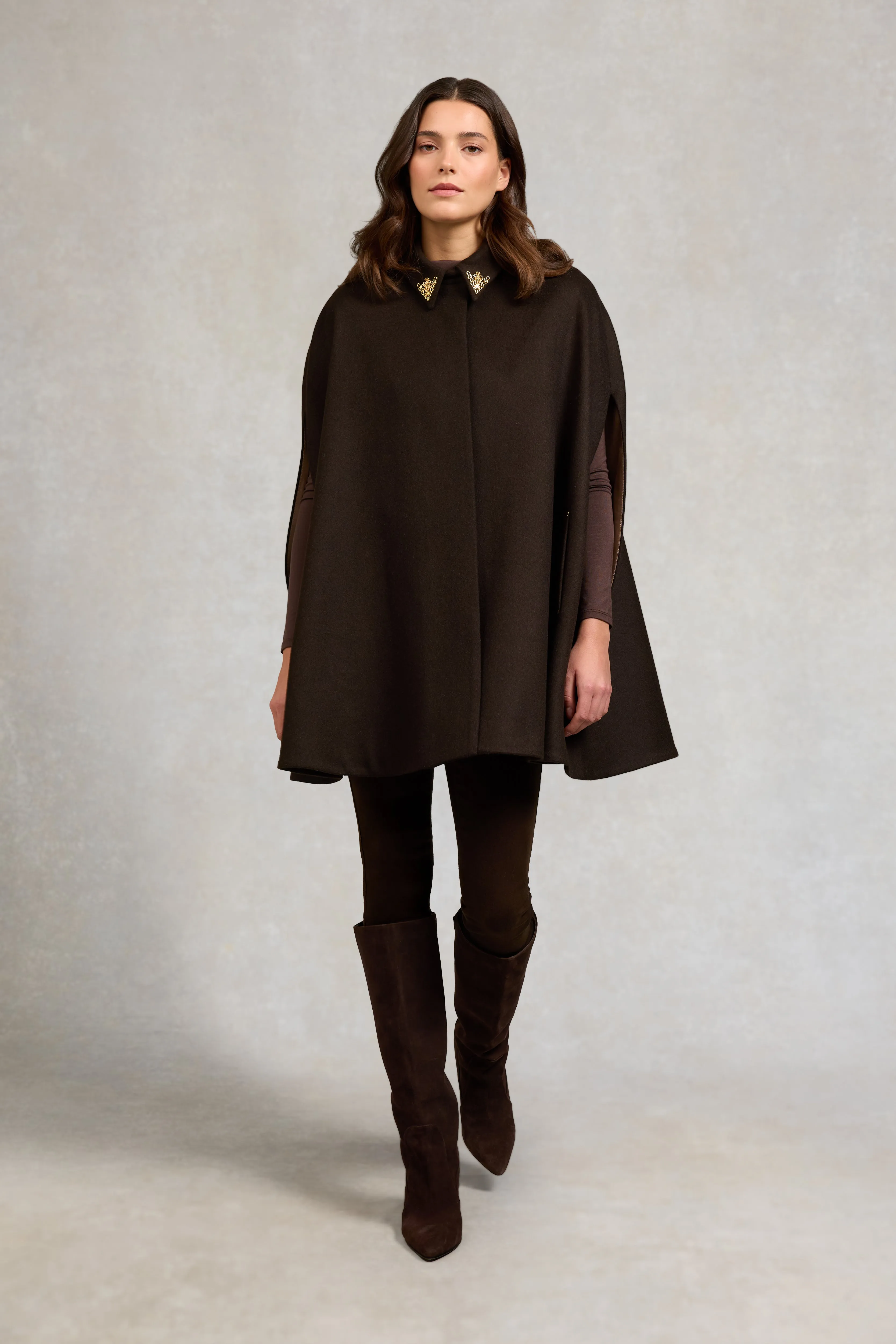 Knightsbridge Cape (Chocolate) sold by Holland Cooper product image thumbnail 3