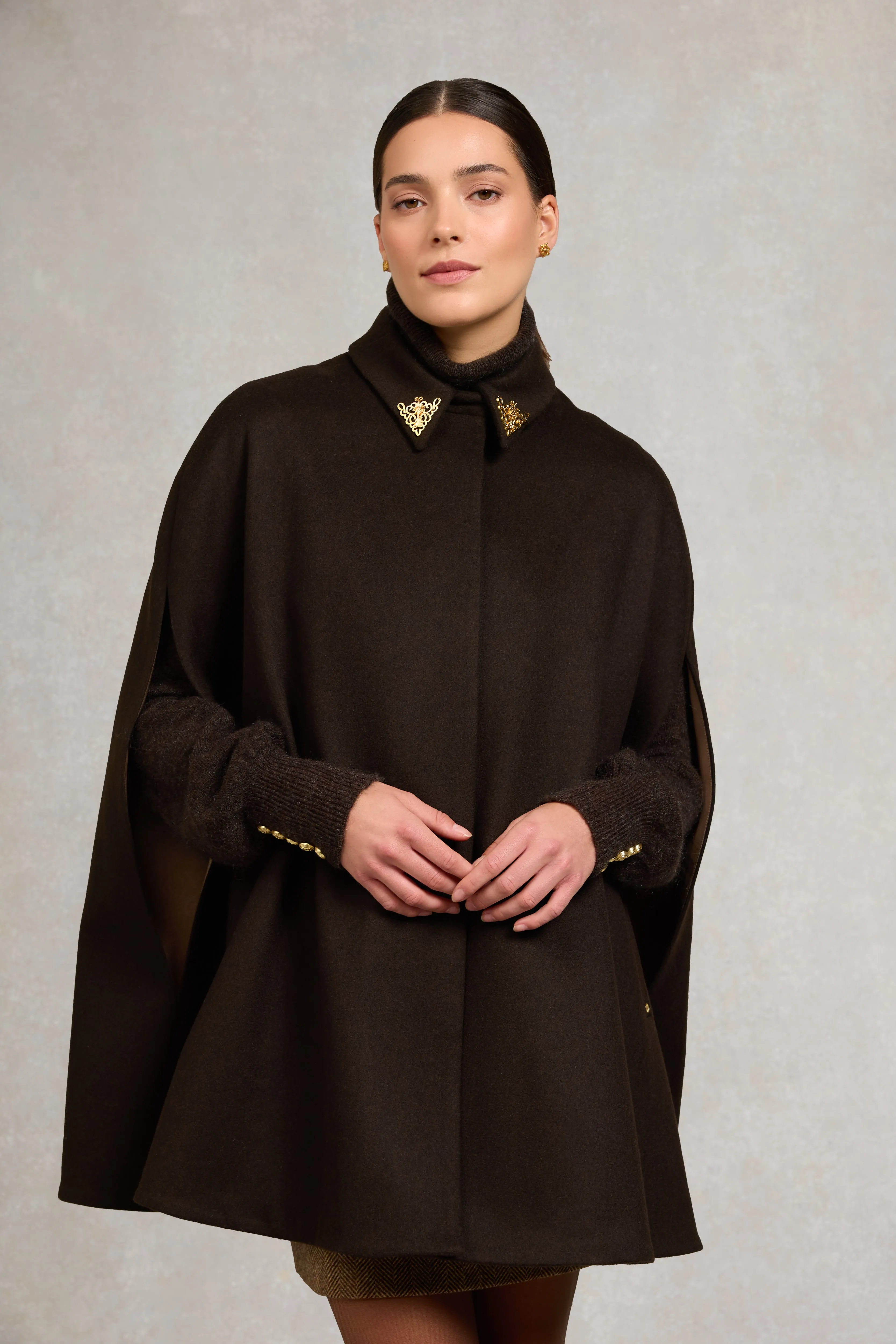 Knightsbridge Cape (Chocolate) sold by Holland Cooper