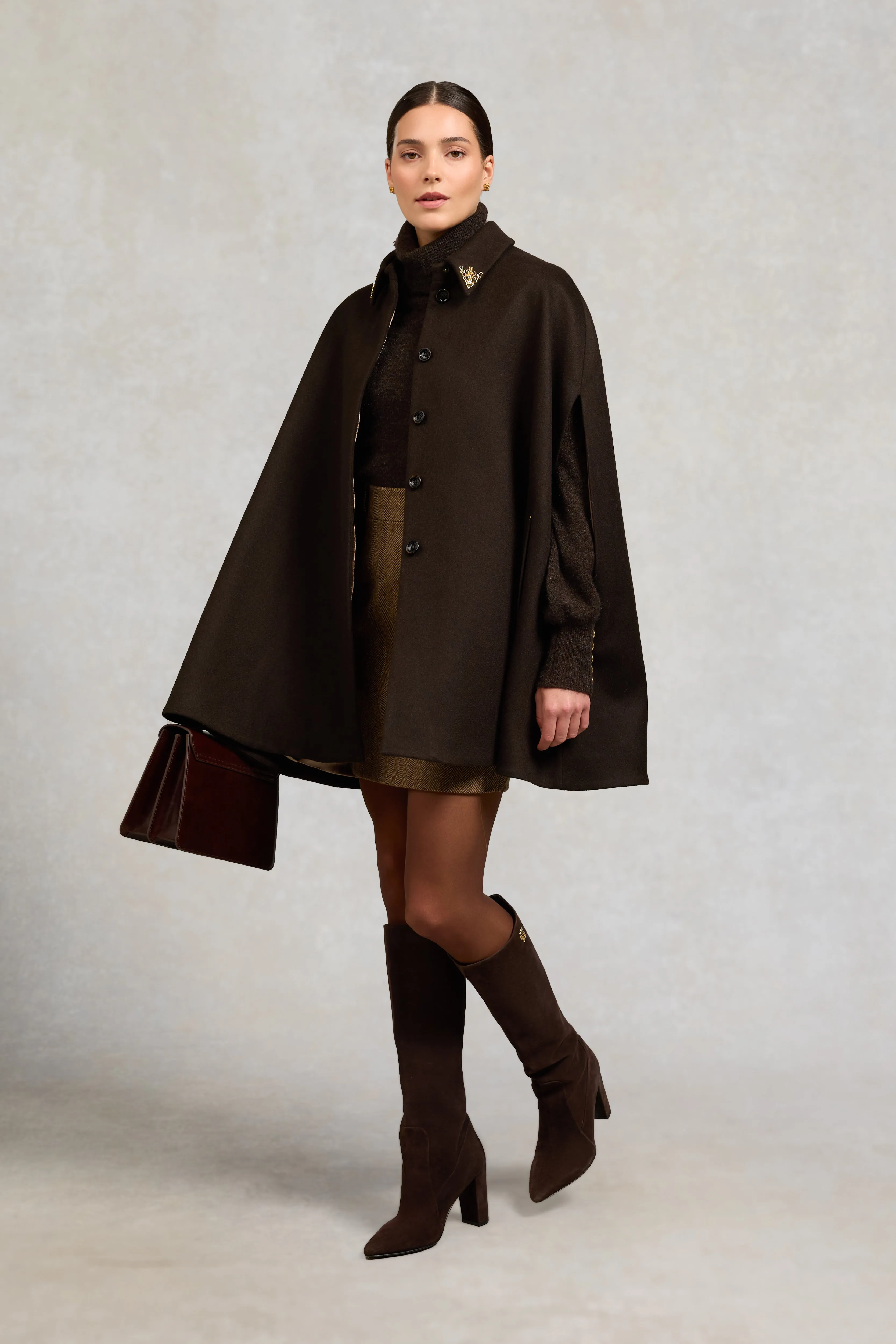 Knightsbridge Cape (Chocolate) sold by Holland Cooper product image thumbnail 2