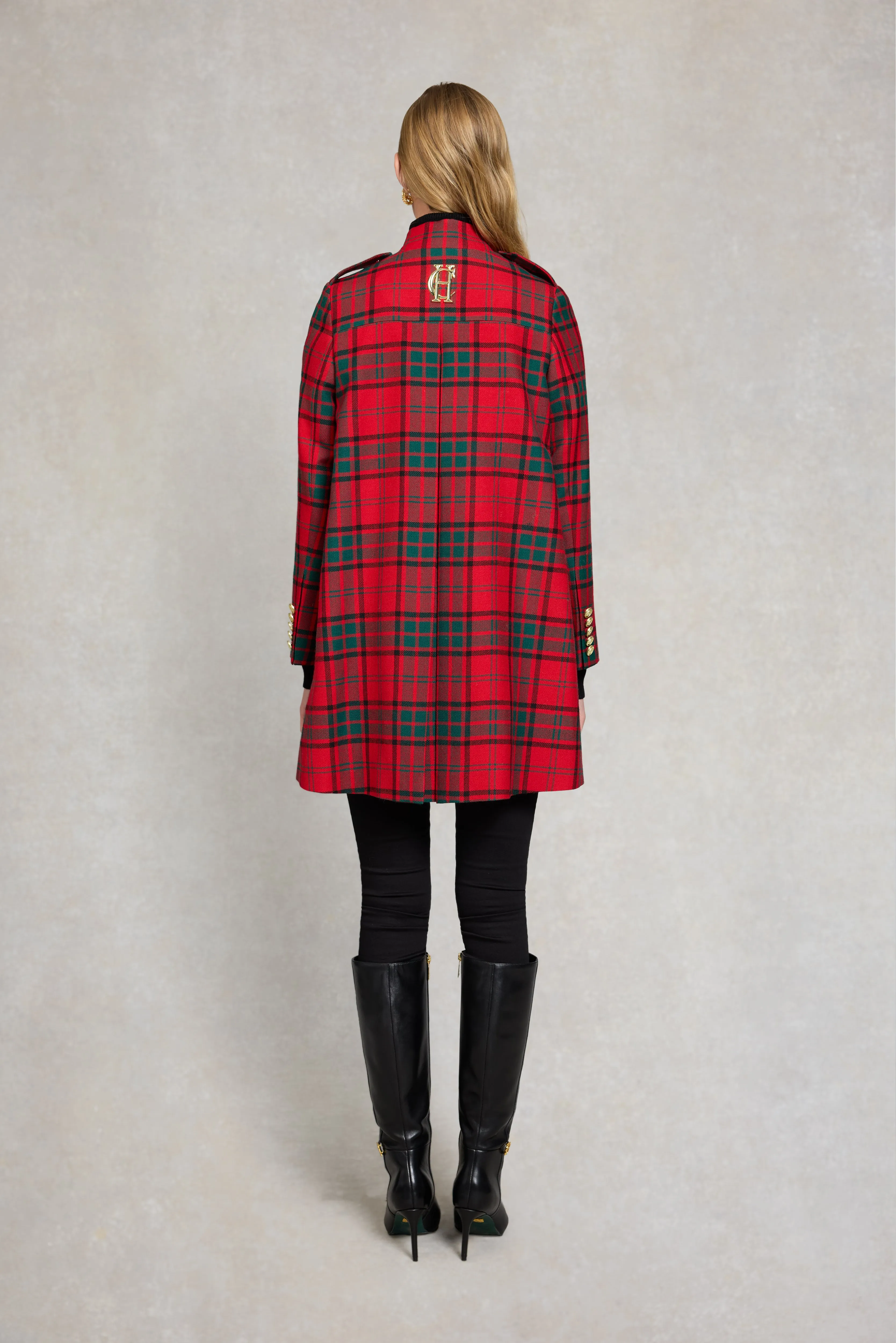 Highbury Cape Coat (Red Tartan) sold by Holland Cooper product image thumbnail 5