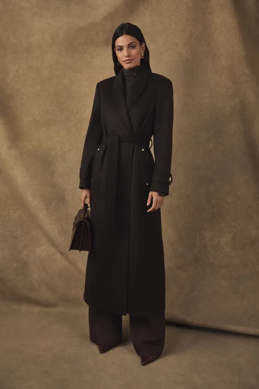 Wrap Coat (Chocolate) made by Holland Cooper