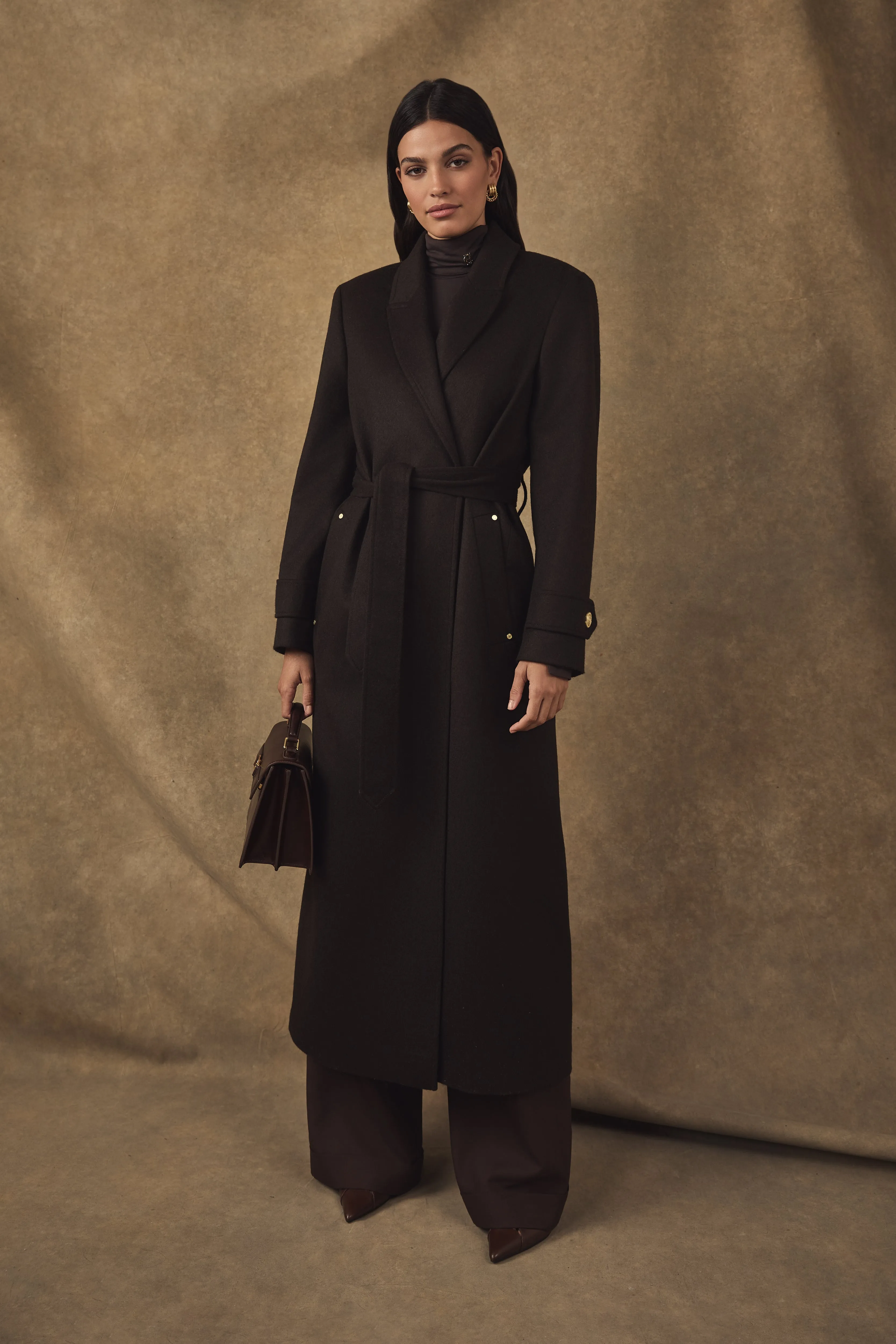 Wrap Coat (Chocolate) sold by Holland Cooper