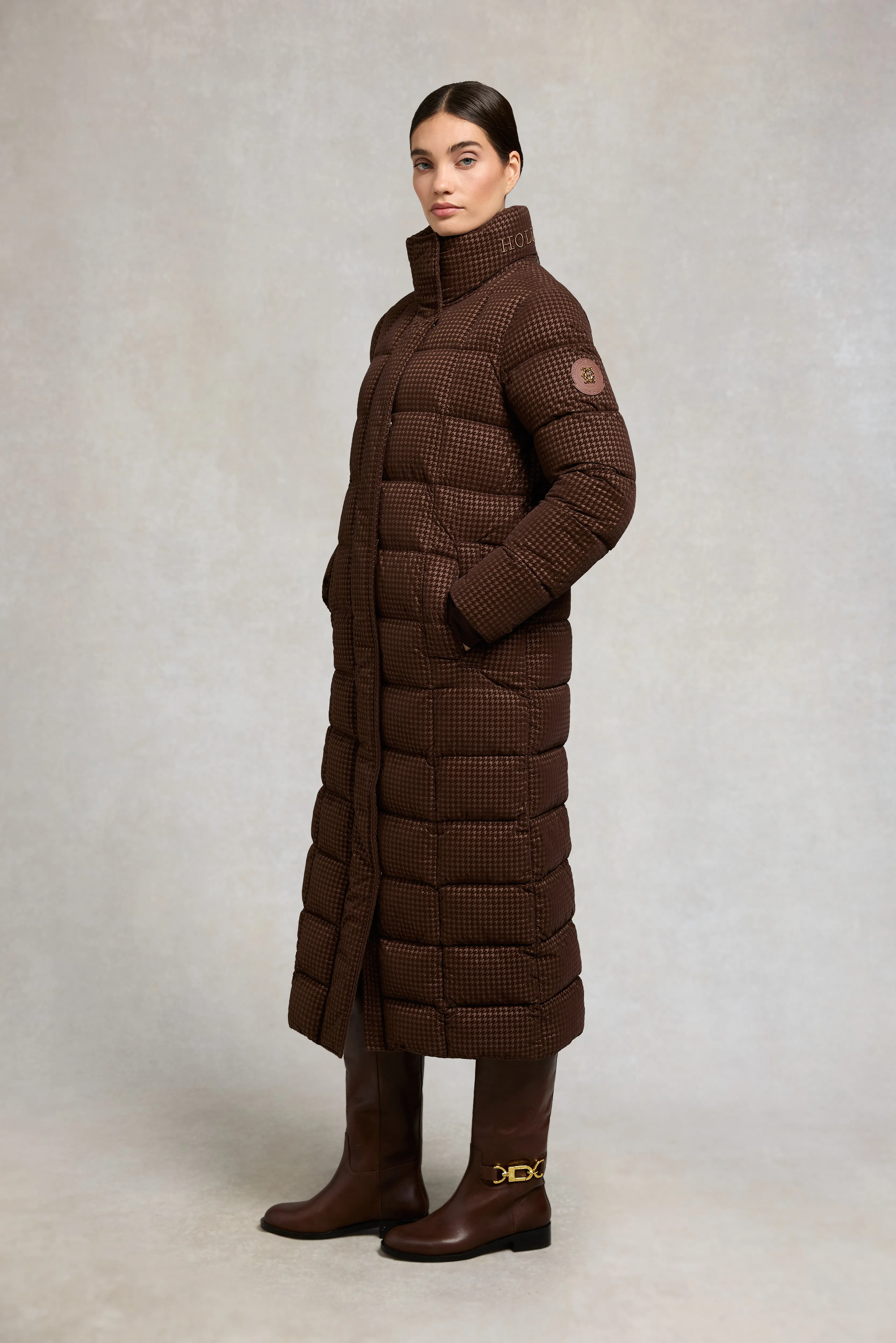 Crawford Longline Coat (Cocoa Mini Flock) sold by Holland Cooper product image thumbnail 3