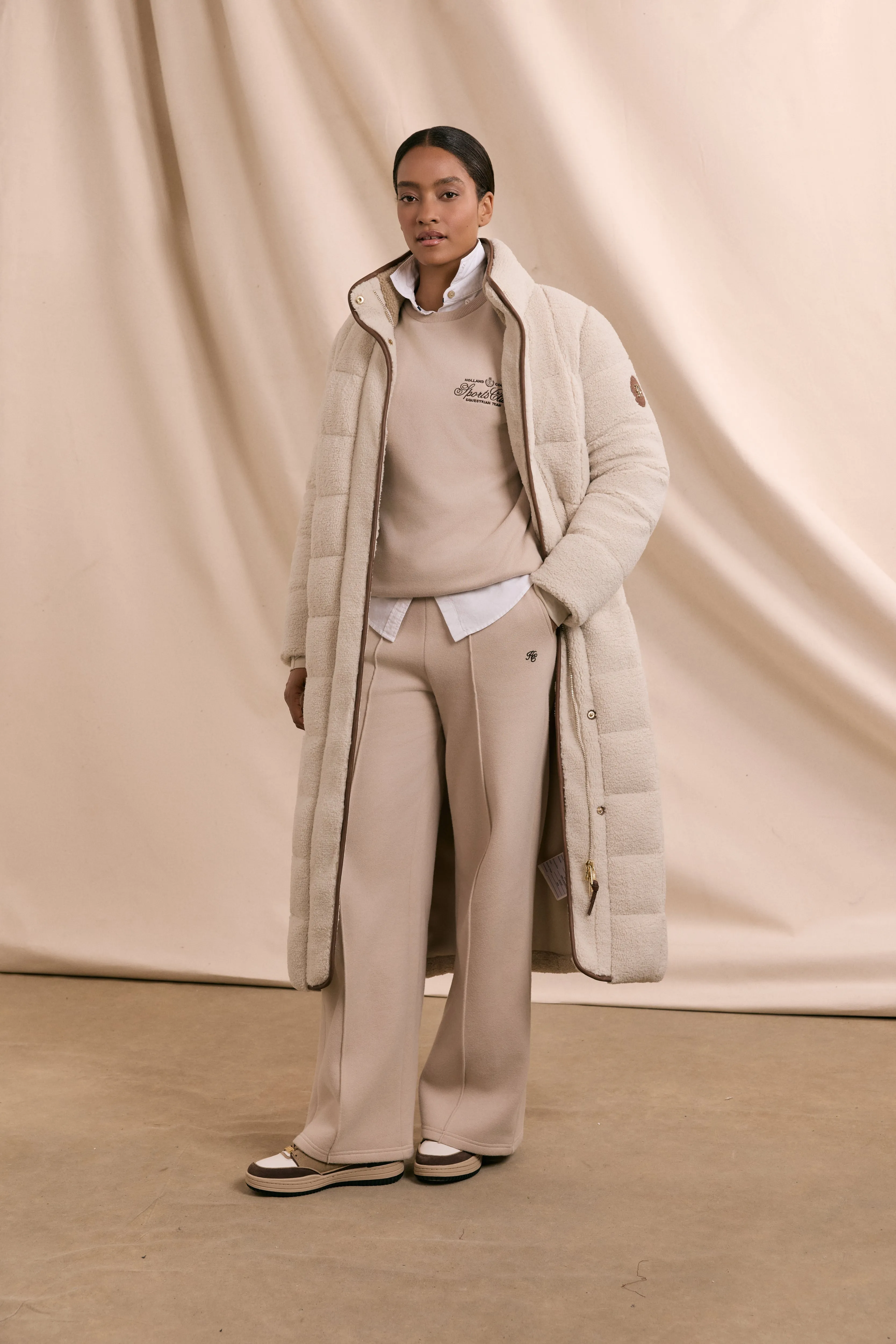 Crawford Longline Coat (Natural Borg) sold by Holland Cooper product image thumbnail 3