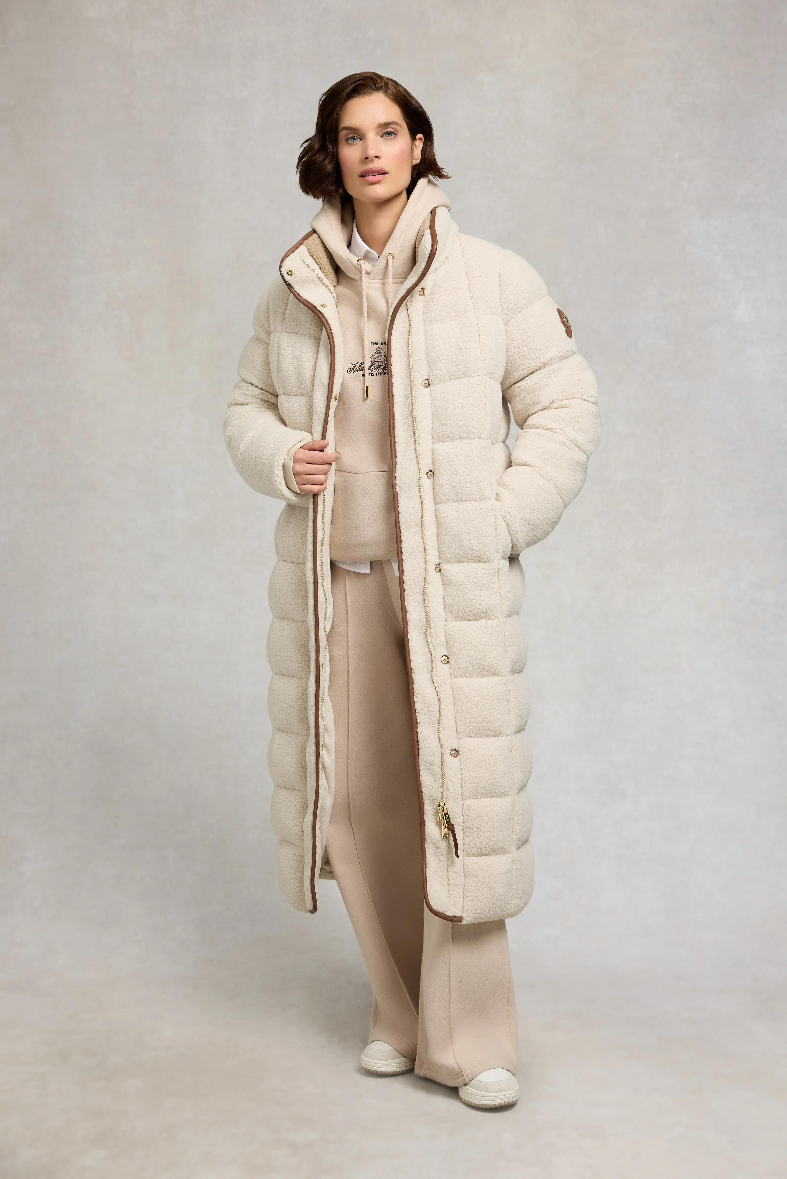 Crawford Longline Coat (Natural Borg) sold by Holland Cooper product image thumbnail 2